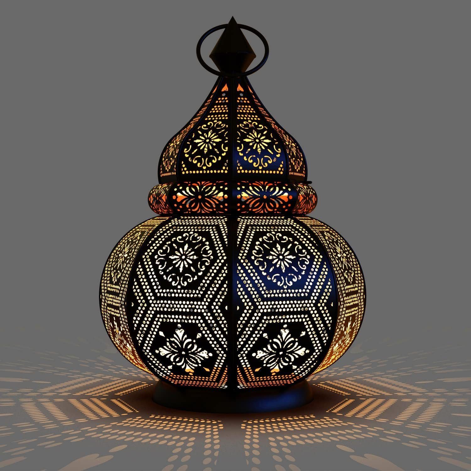 Marrakesch Orient & Mediterran Interior Windlicht Orientalische Laterne Ziva orientalisches Windlicht Metalllaterne, Handarbeit