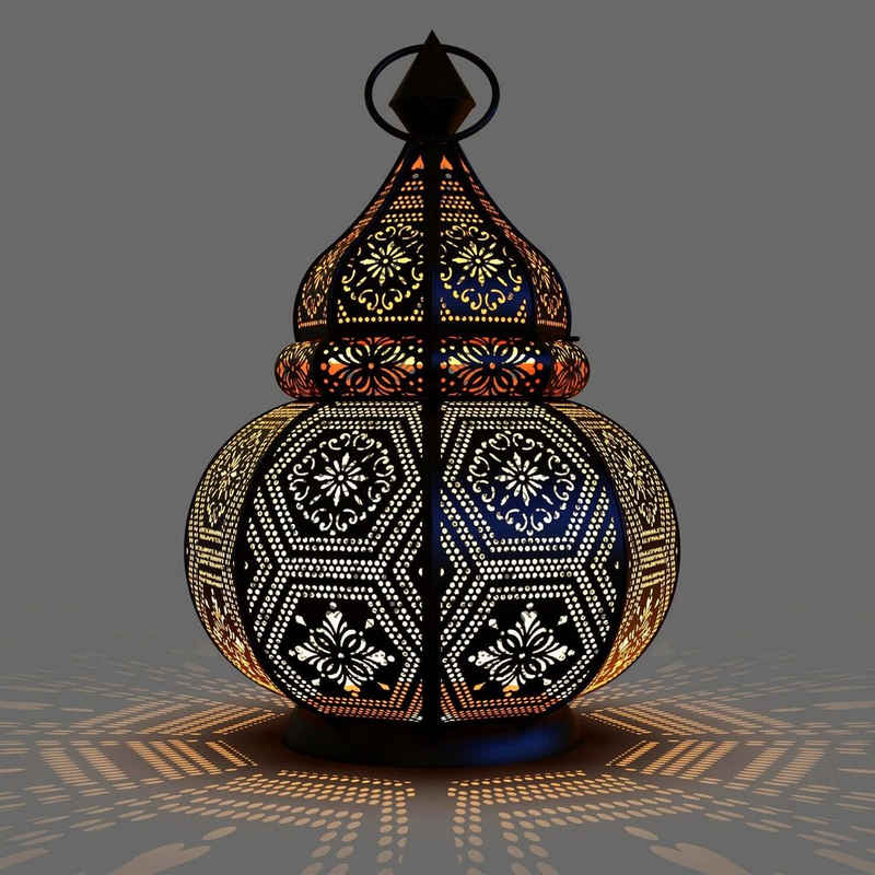 Marrakesch Orient & Mediterran Interior Windlicht Orientalische Laterne Ziva orientalisches Windlicht Metalllaterne, Handarbeit