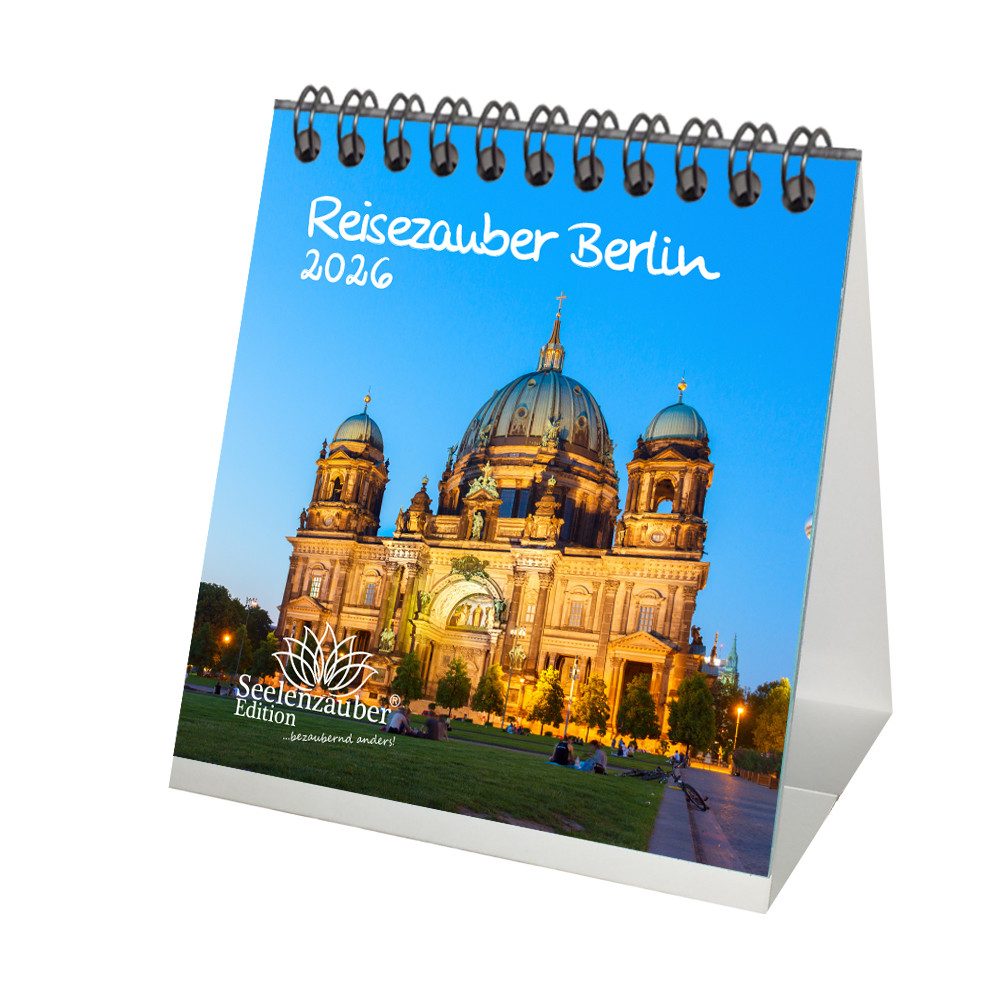 Seelenzauber Tischkalender Reisezauber Berlin Tischkalender 10cm x 10cm für 2026 Deutschland