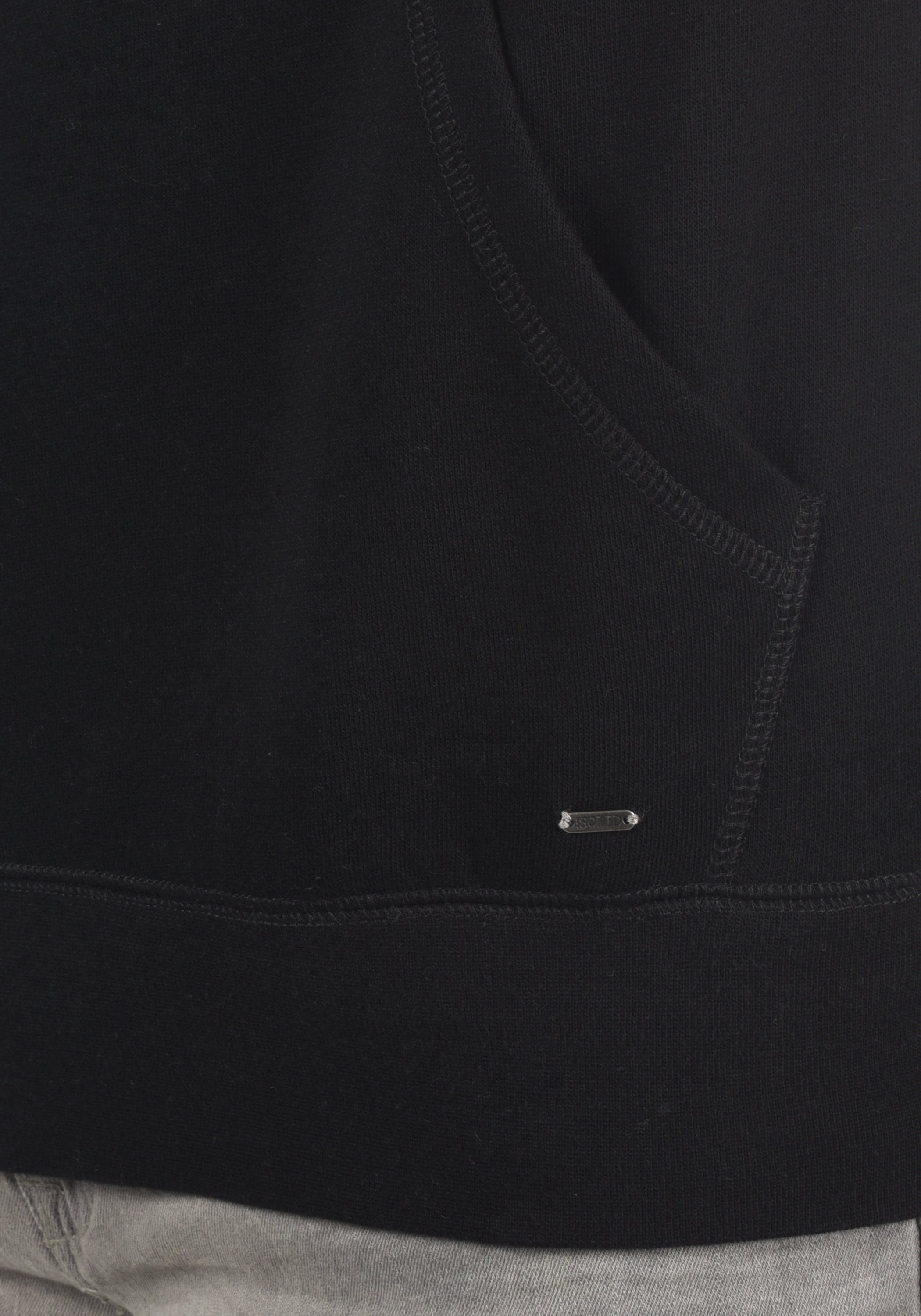 Solid Hoodie SDBert Kapuzensweatshirt mit (9000) Kängurutasche Black