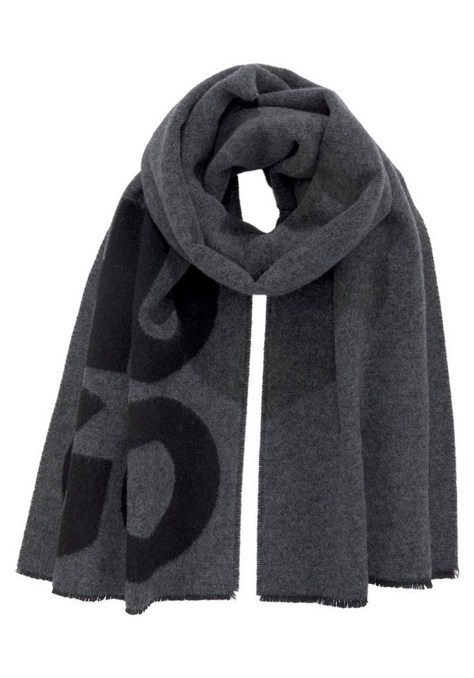 HUGO Schal Unisex - Z, mit großem HUGO Logo aus Woll-Mix, 180 x 40 cm,  Besonders softer Schal von HUGO Menswear