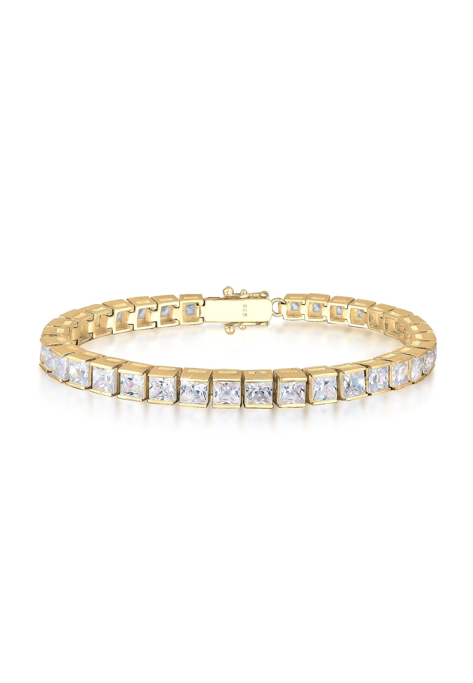 Armband Elli Tennisarmband Silber Kristall Gold Sparkle 925 Premium Zirkonia