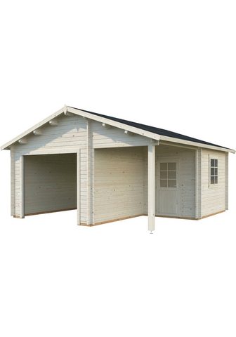 Palmako Garage Irene/Roger BxTxH: 564x601x321 cm su priestatas be Tor naturbelassen