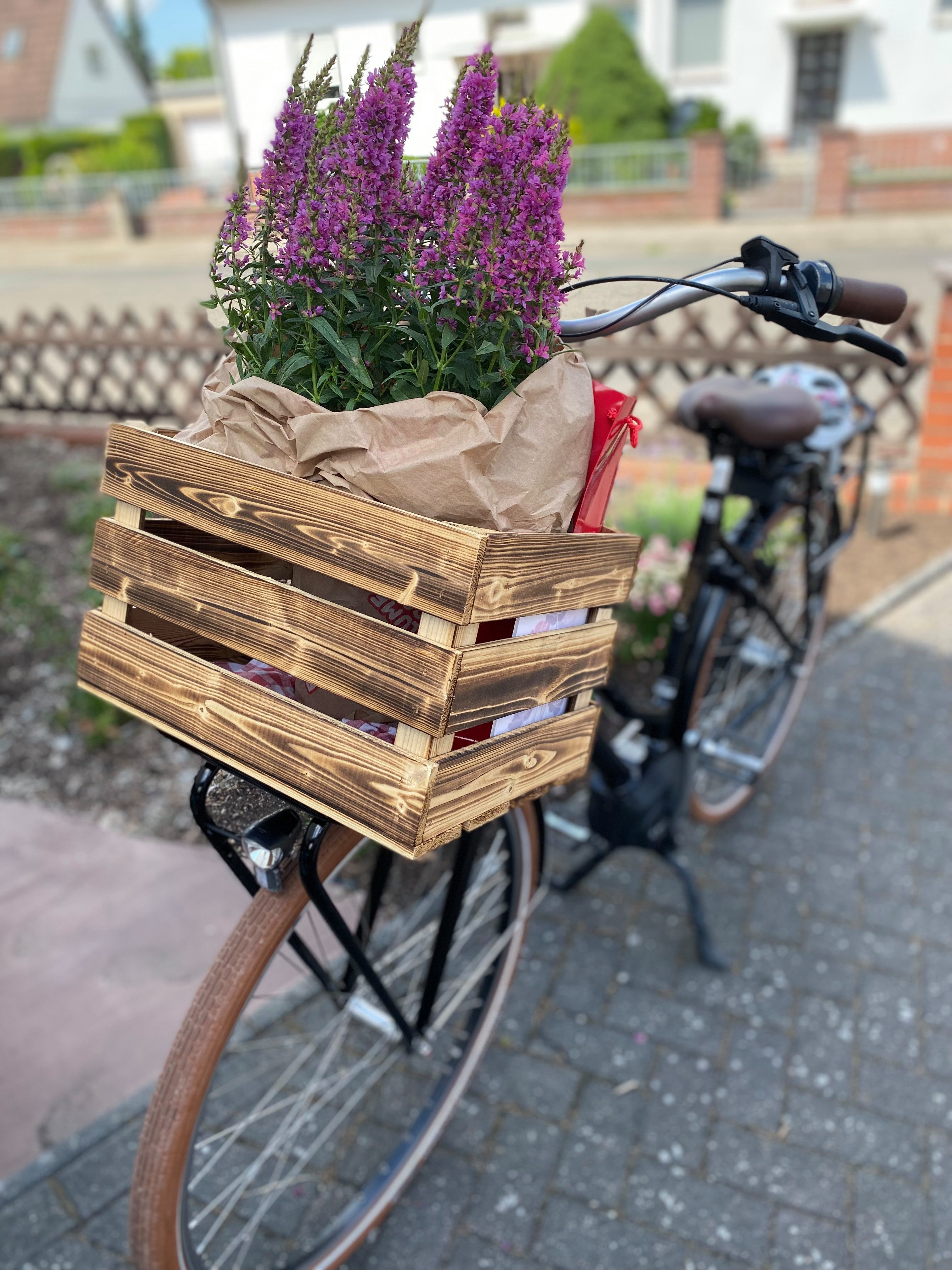 Kistenkolli Altes Land Allzweckkiste Obstkiste Bella geflammt Fahrradkorb Geschenkkiste Aufbewahrungskiste
