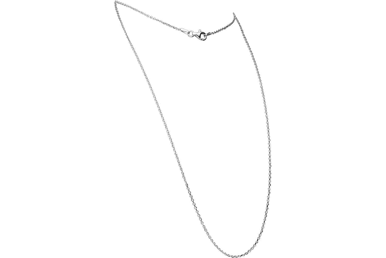 FILANGO Gliederkette 925er Silber Ankerkette rhodiniert (Ketten, 1-tlg)