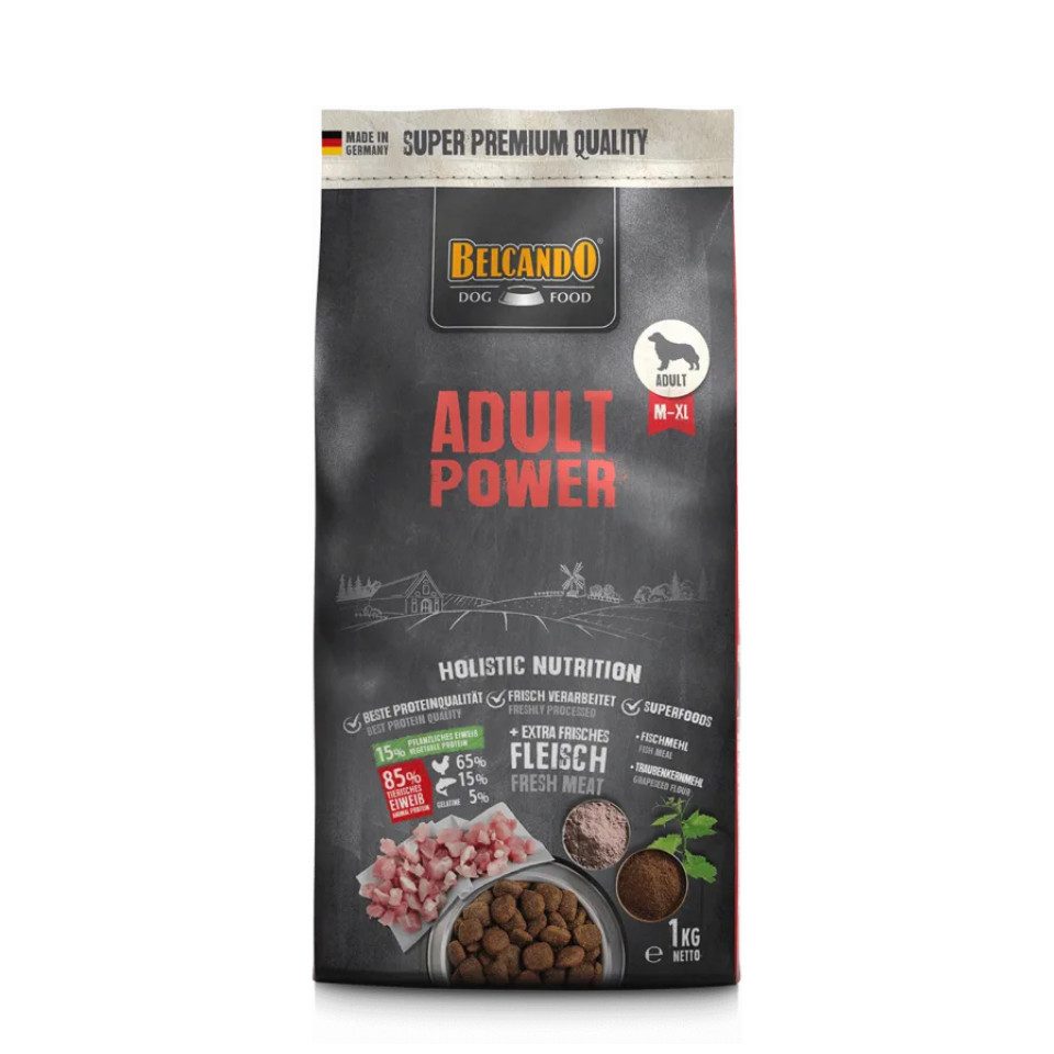 Belcando Adult Power - Trockenfutter für Hunde mit erhöhter Aktivität, Trockenfutter für: Hunde