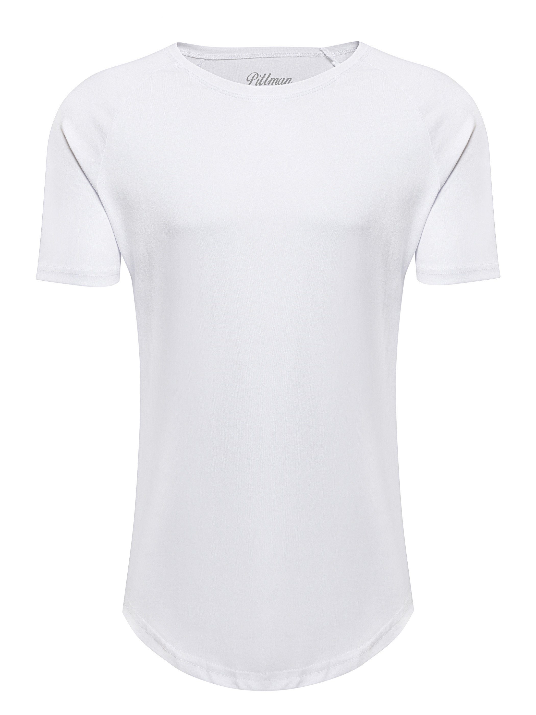 Pittman T-Shirt 3-Pack Herren T-Shirt schwarz-weiß-grün 3er-Pack) Rundhals Finn T-Shirt (Set, Oversize (Mix1)
