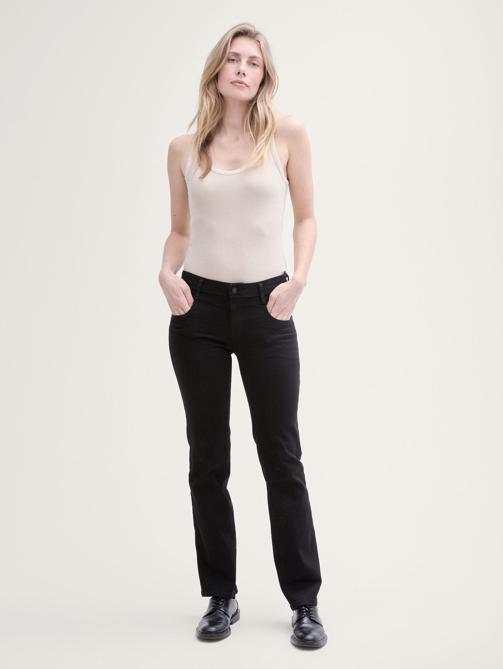TOM TAILOR Straight-Jeans Jeanshosen TTALEXA STRAIGHT Jeans