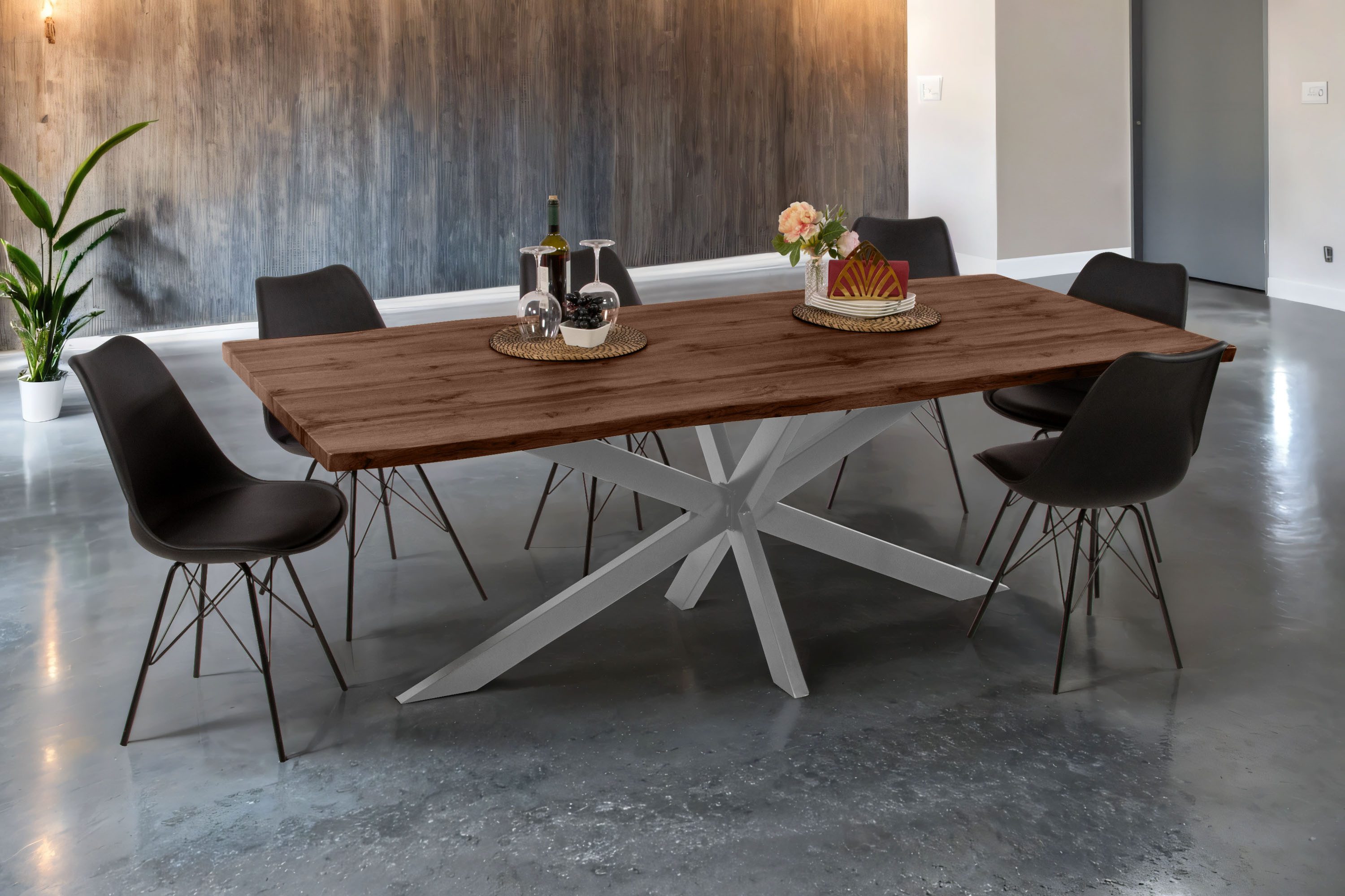 Loreno® Esstisch Josy, verschiedene Holz-Optik, Baumkante, günstig online kaufen
