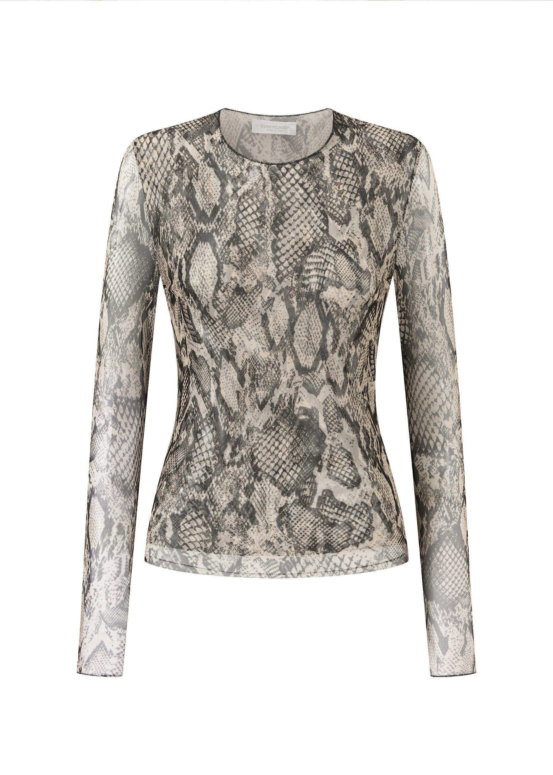SASSYCLASSY Langarmshirt Animal Print Langarmshirt in günstig online kaufen