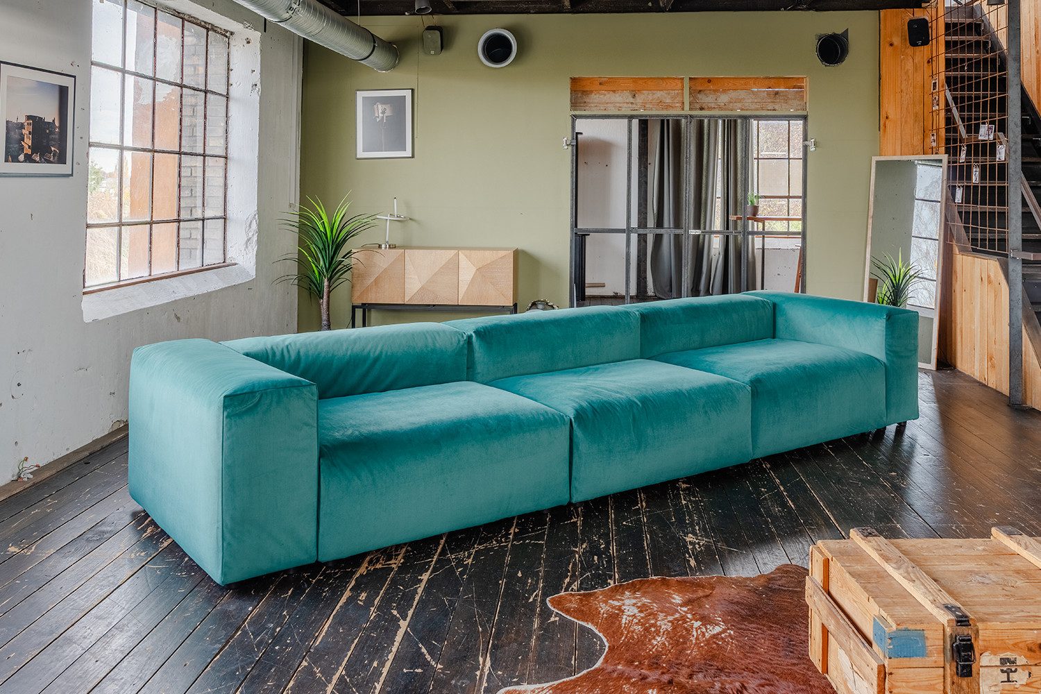 KAWOLA Sofa MIA Modulares Sofa Velvet 8-tlg. – moderne Couch – flexibel, Luxuriöser Samt-Bezug, weich gepolstert & flexibel stellbar