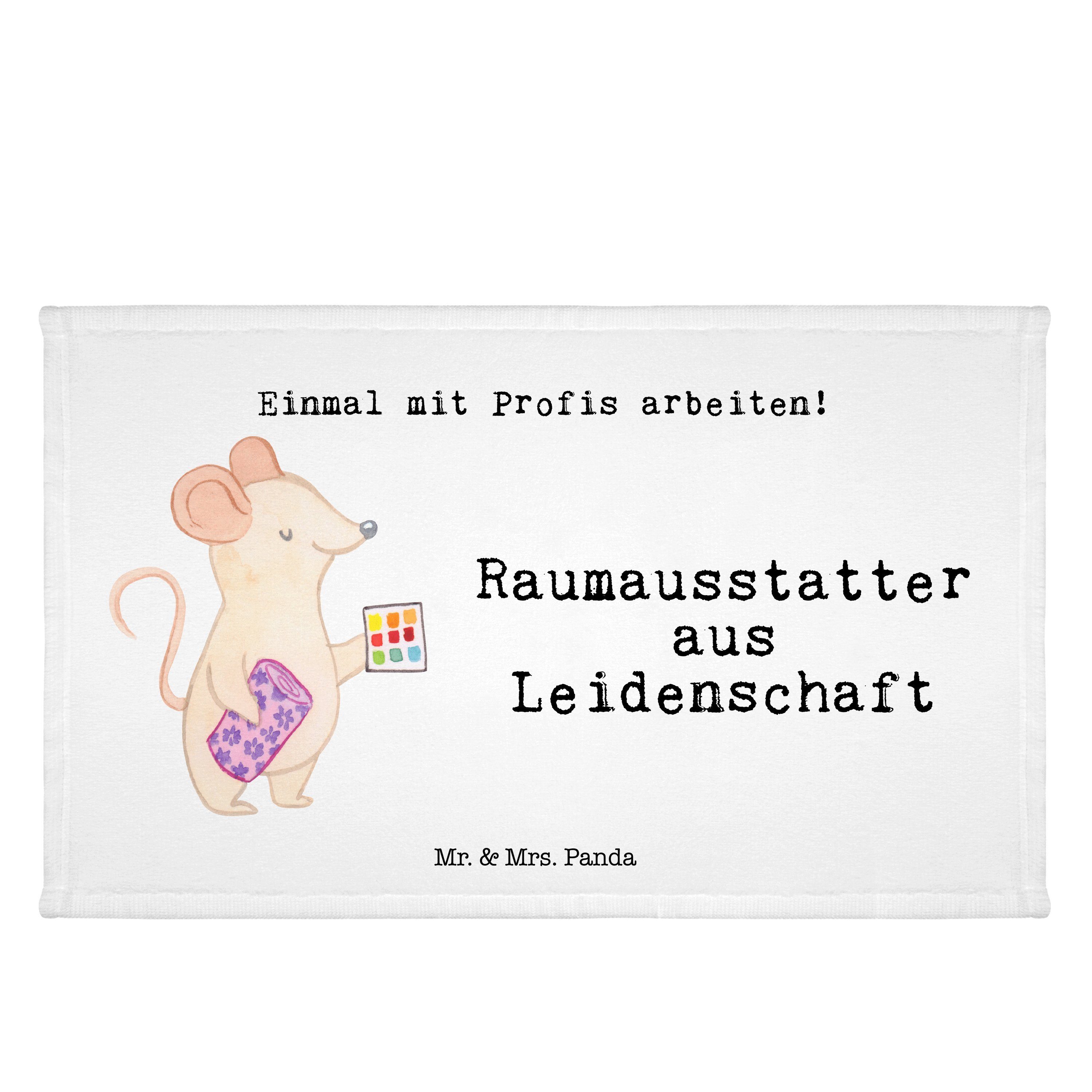 - Leidenschaft (1-St) & Frottier, Handtuch Geschenk, Raumausstatter Weiß - Mrs. aus Mr. Panda Kollege,