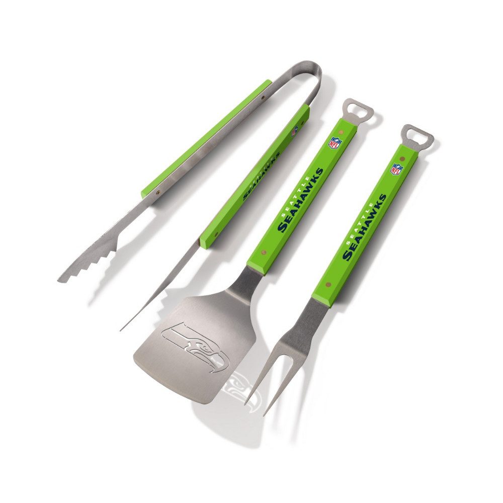 Seattle Seahawks Grillbesteck-Set Seattle Seahawks Spirit Series 3-Piece BBQ Set