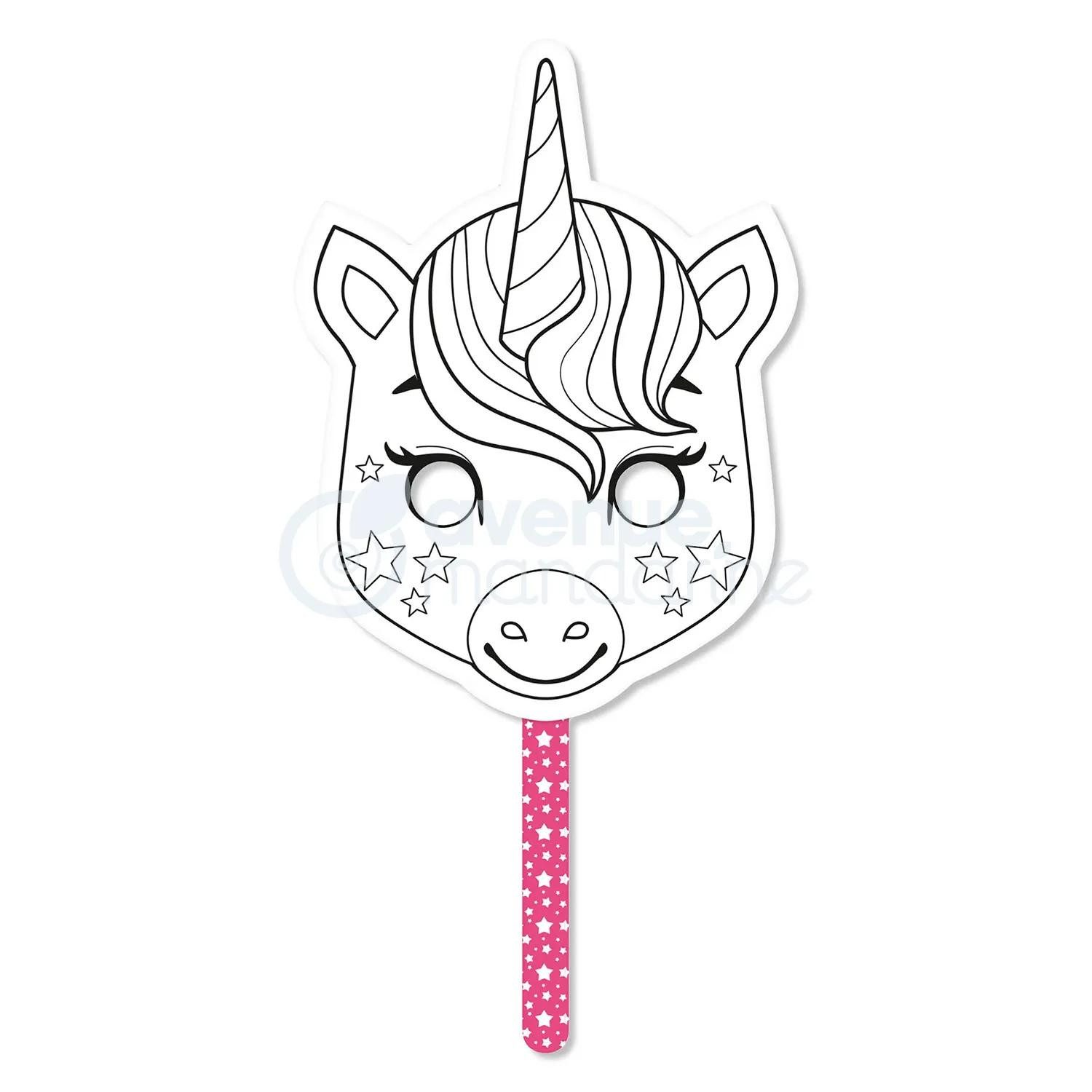 Avenue Mandarine Malvorlage 5x Graffy Stick, Stabmaske, Einhorn - Rosa GY092C, My Mandarine