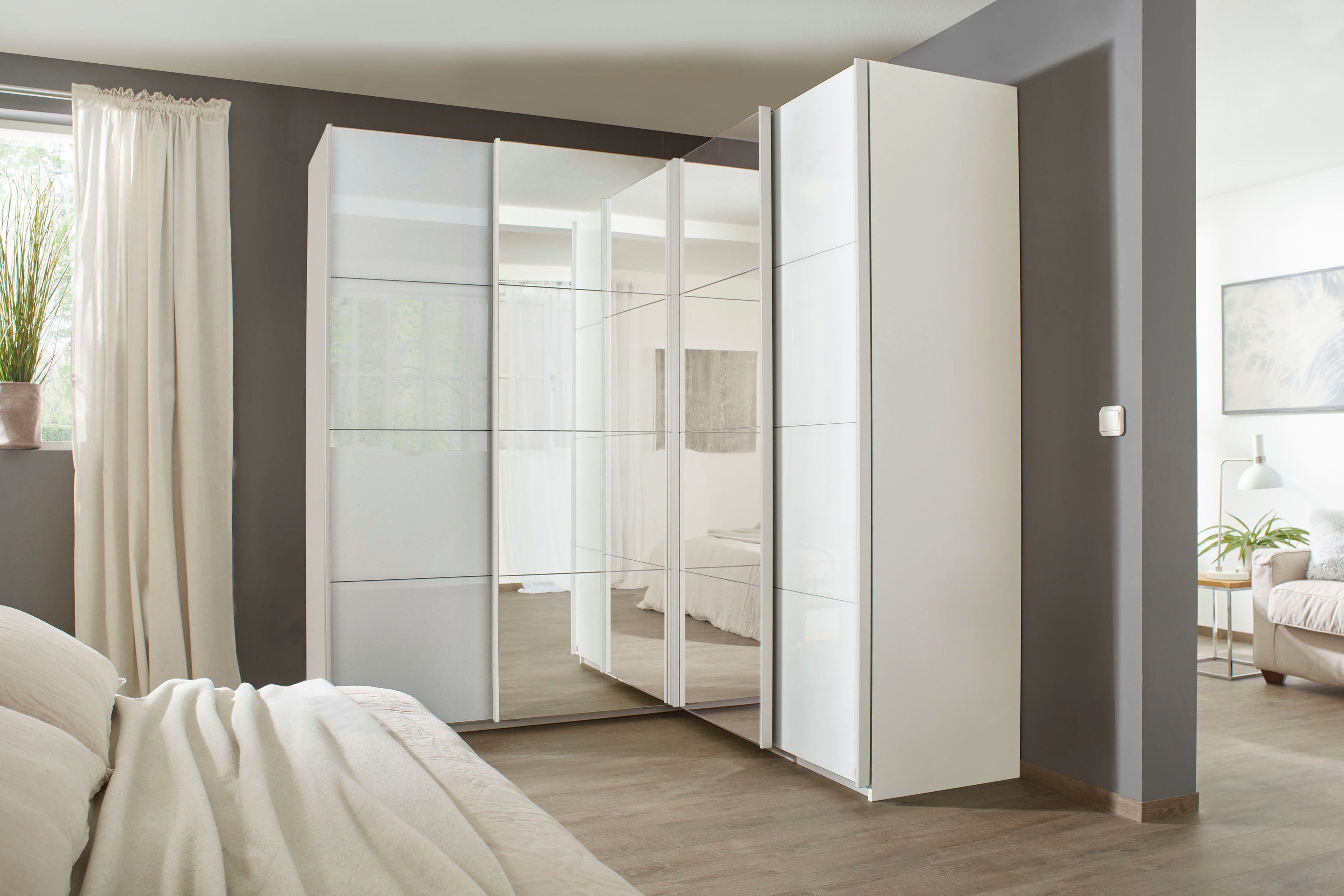 rauch Schwebetürenschrank "Quadra" Eckschrank, Türendämpfer und Schubladene günstig online kaufen