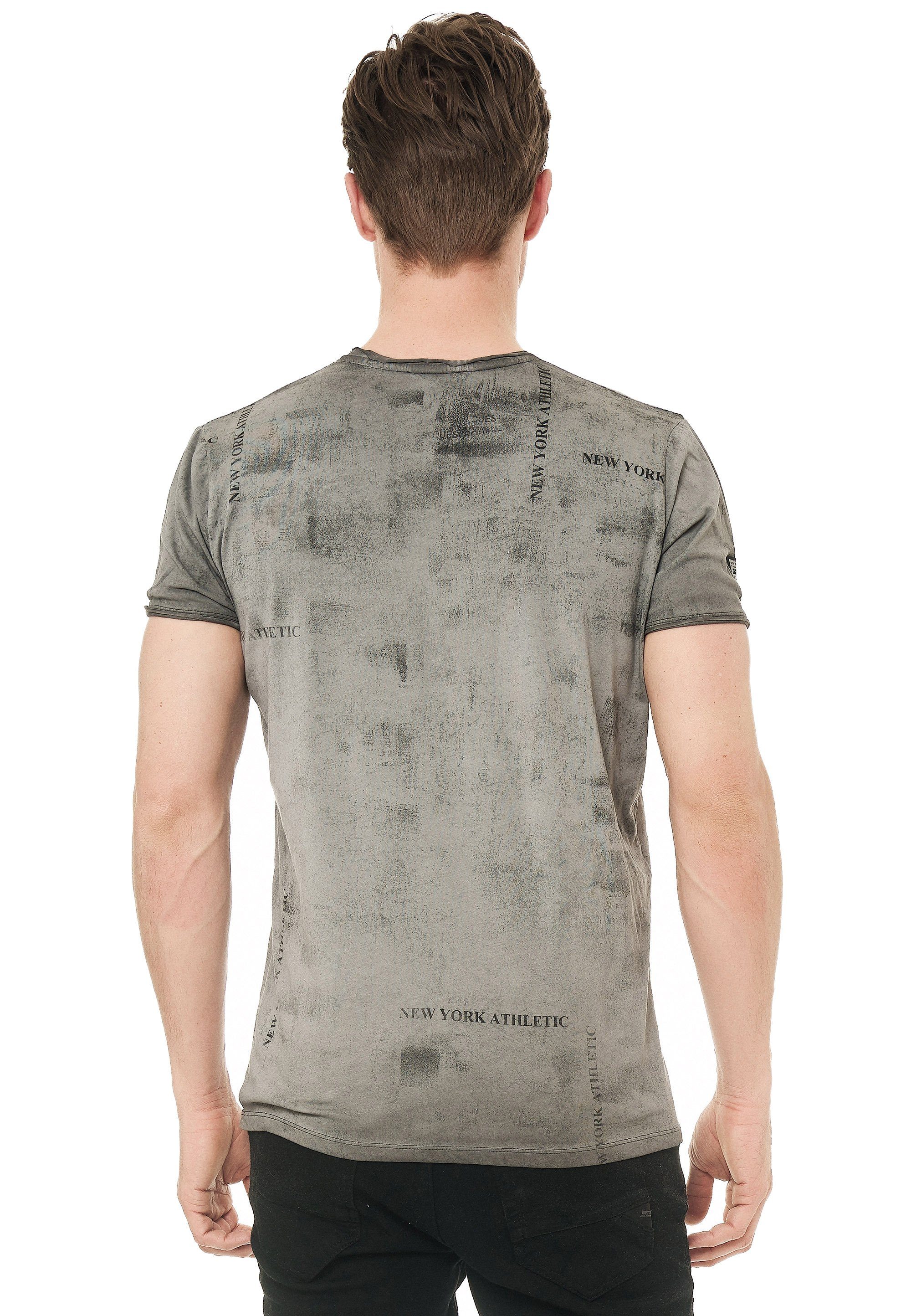 modernem Print Neal grau mit T-Shirt Rusty
