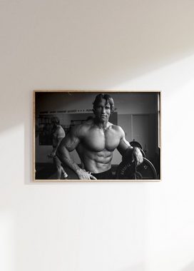 JUSTGOODMOOD Poster Premium ® Arnold Schwarzenegger · Gym · Bodybuilding · ohne Rahmen, Poster in verschiedenen Größen Verfügbar, Poster, Wandbild