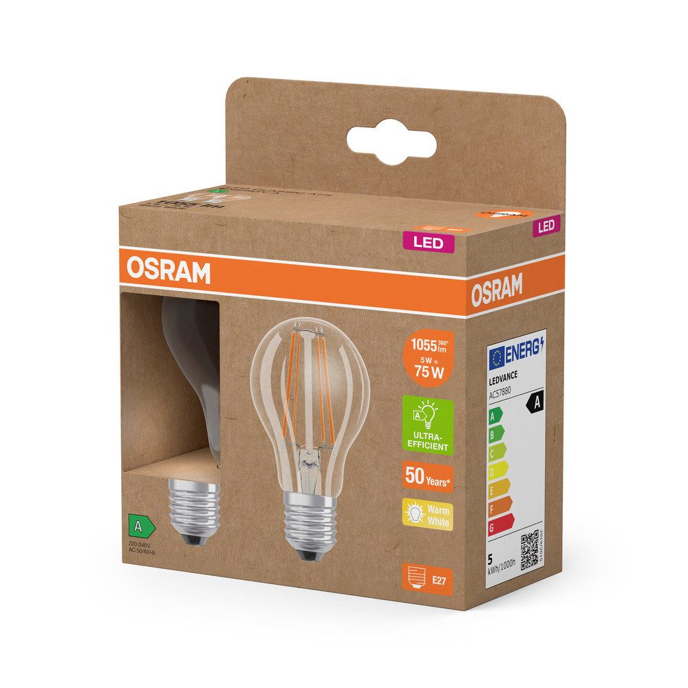 Osram LED-Leuchtmittel OSRAM HOMELIGHTING 4099854253546 LED EEK A (A - G) E27 Glühlampenform