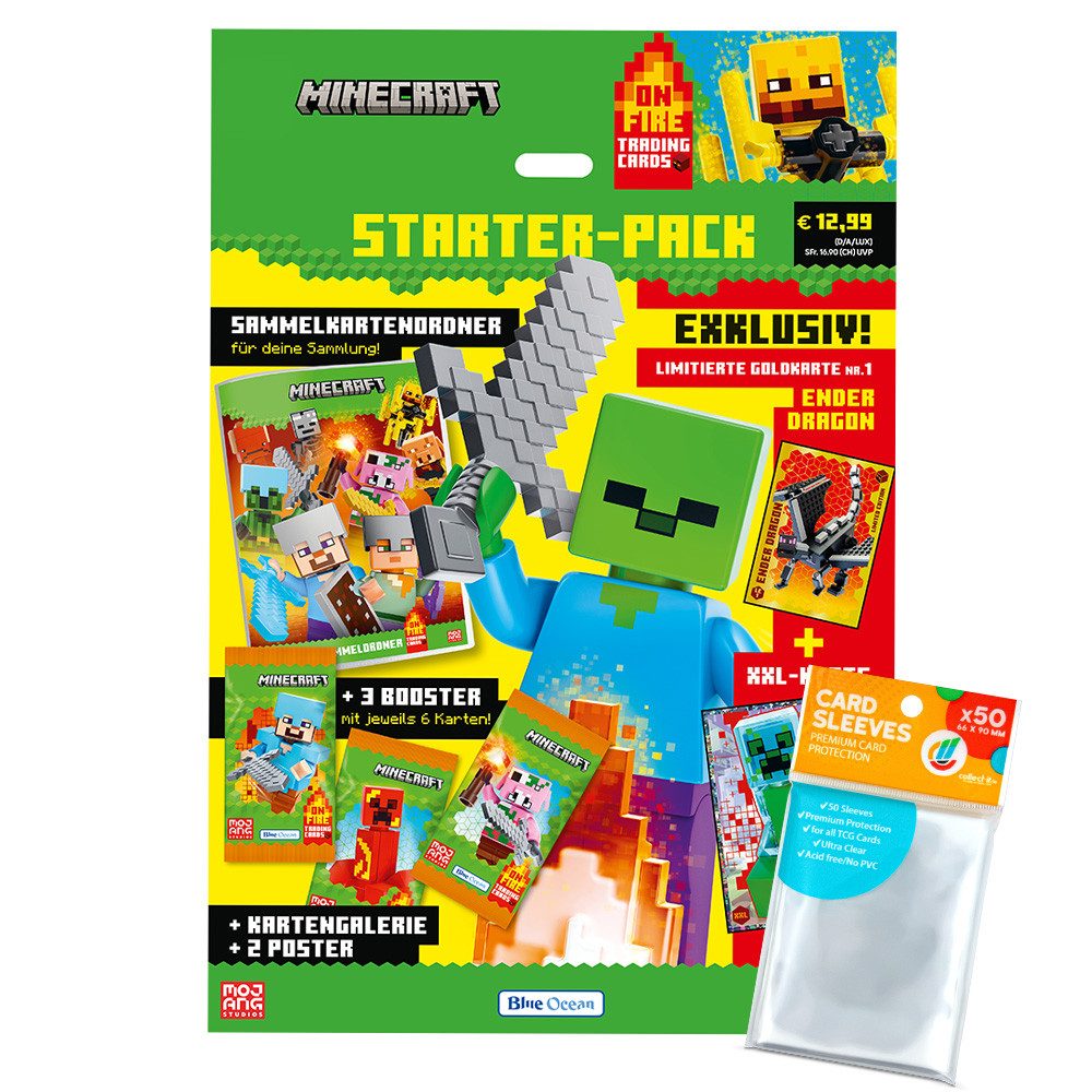 Blue Ocean Sammelkarte Minecraft S3 Cards - 1 Starter + collect-it Hüllen