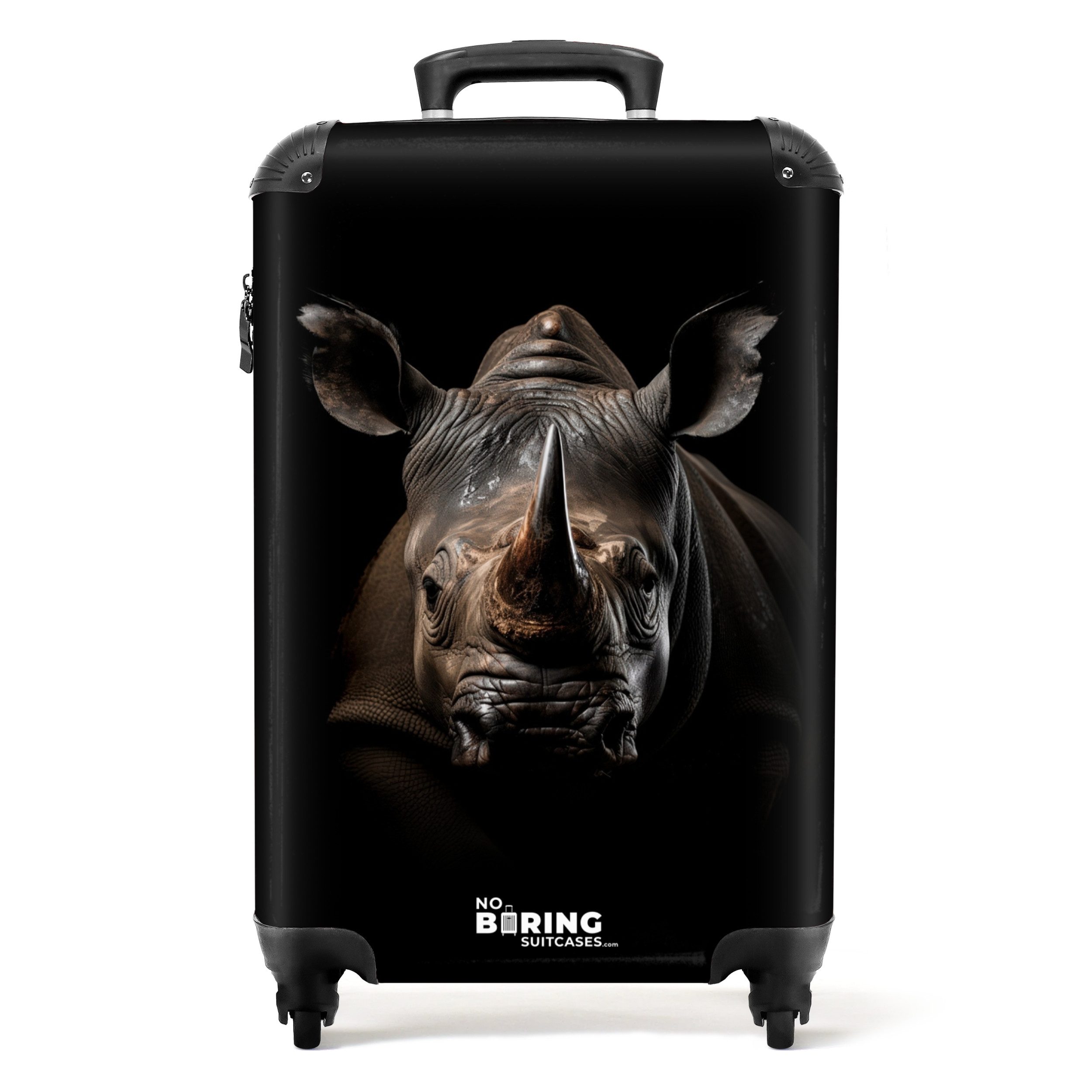 NoBoringSuitcases.com© Hartschalen-Trolley Rhinozeros Vorderansicht auf sch günstig online kaufen