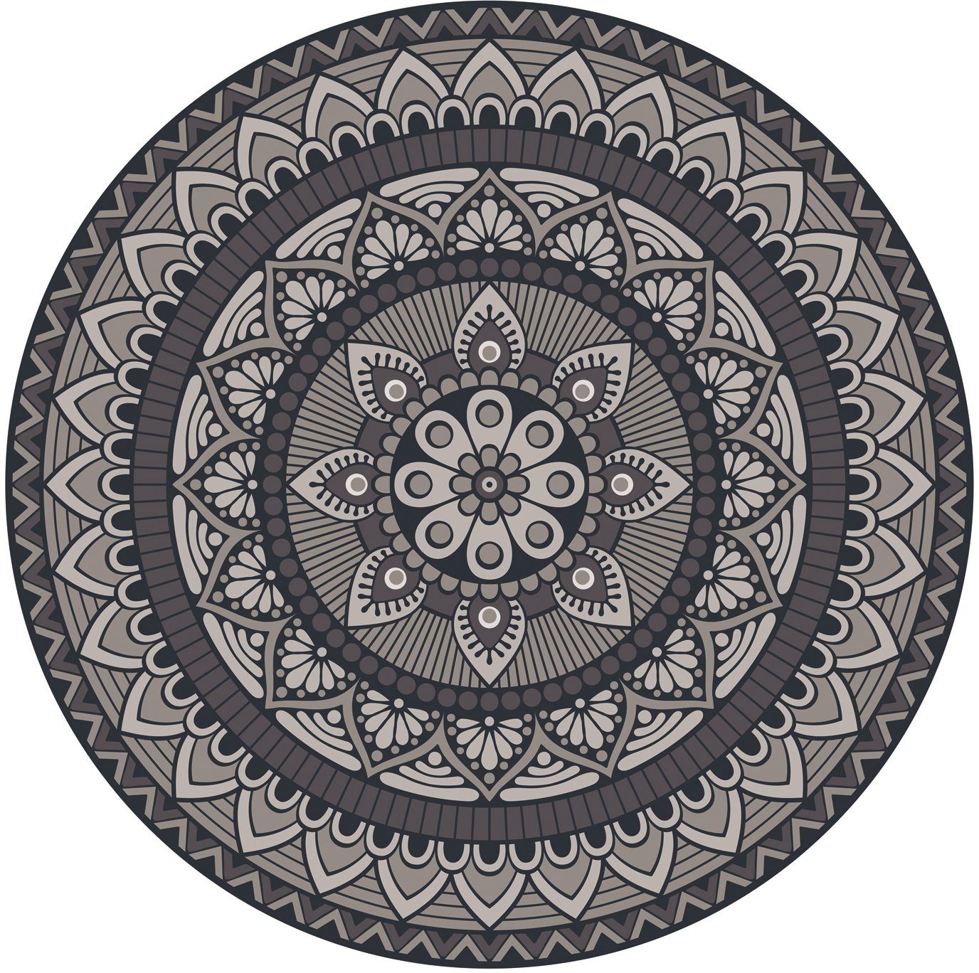 Platzset, Matteo, Contento, (Set, 4-St), Innen- und Außenbereich, wasserabweisend, Mandala-Design, Ø 38 cm