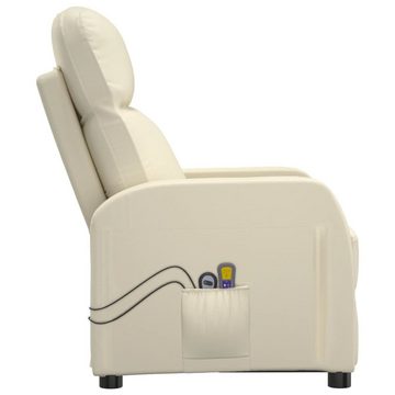 vidaXL Massagesessel Massagesessel Elektrisch Cremeweiß Kunstleder (1-St)