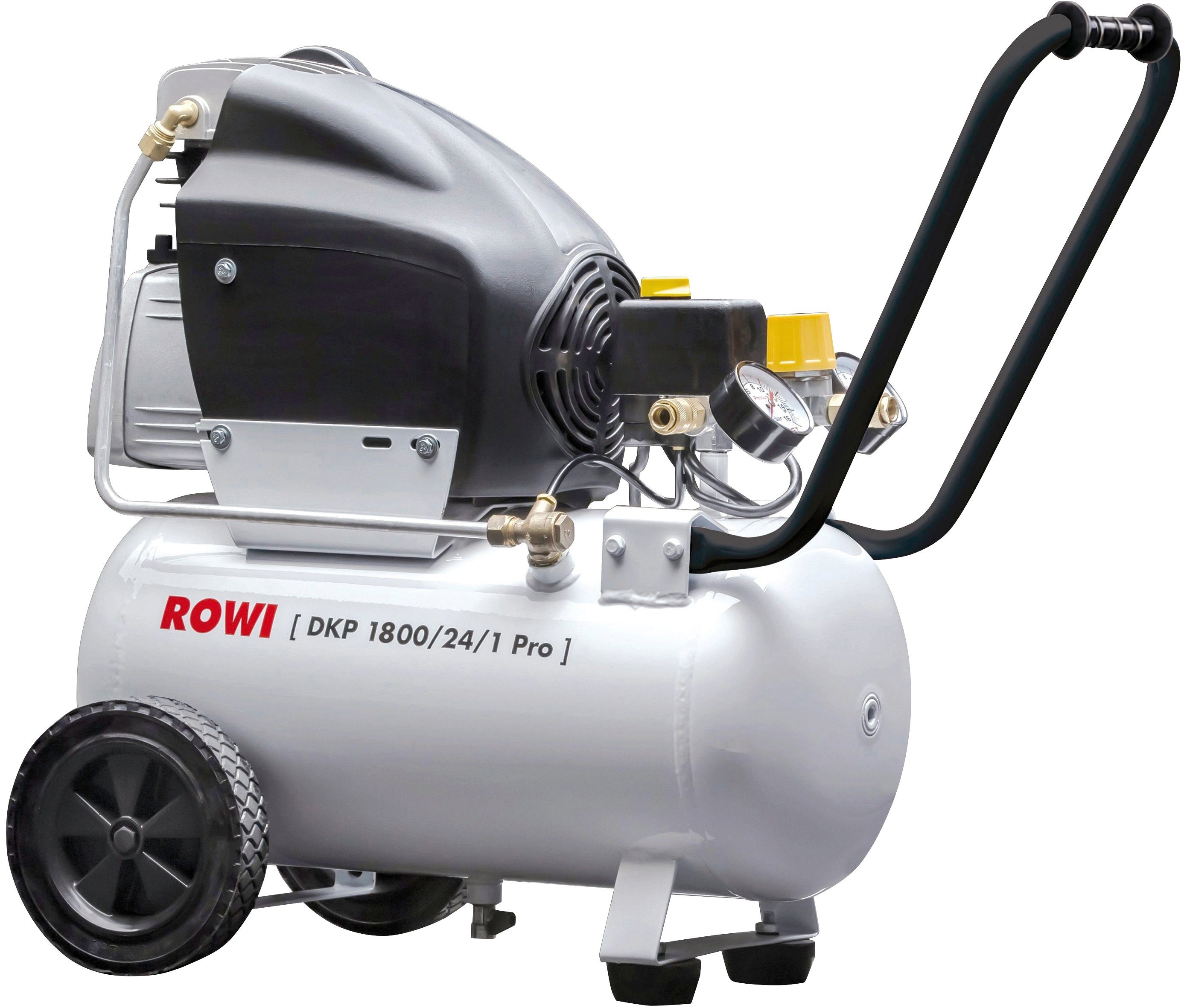 ROWI Kompressor DKP 1800/24/1 Pro, 1800 W, max. 10 bar, 24 l | Druckluftgeräte