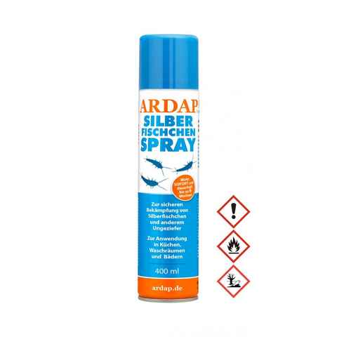 Ardap Insektenspray Silberfischchen Spray Insektizid, 0.4 l, 400 ml, Set, 1-St., Dose, sofortige Wirkung