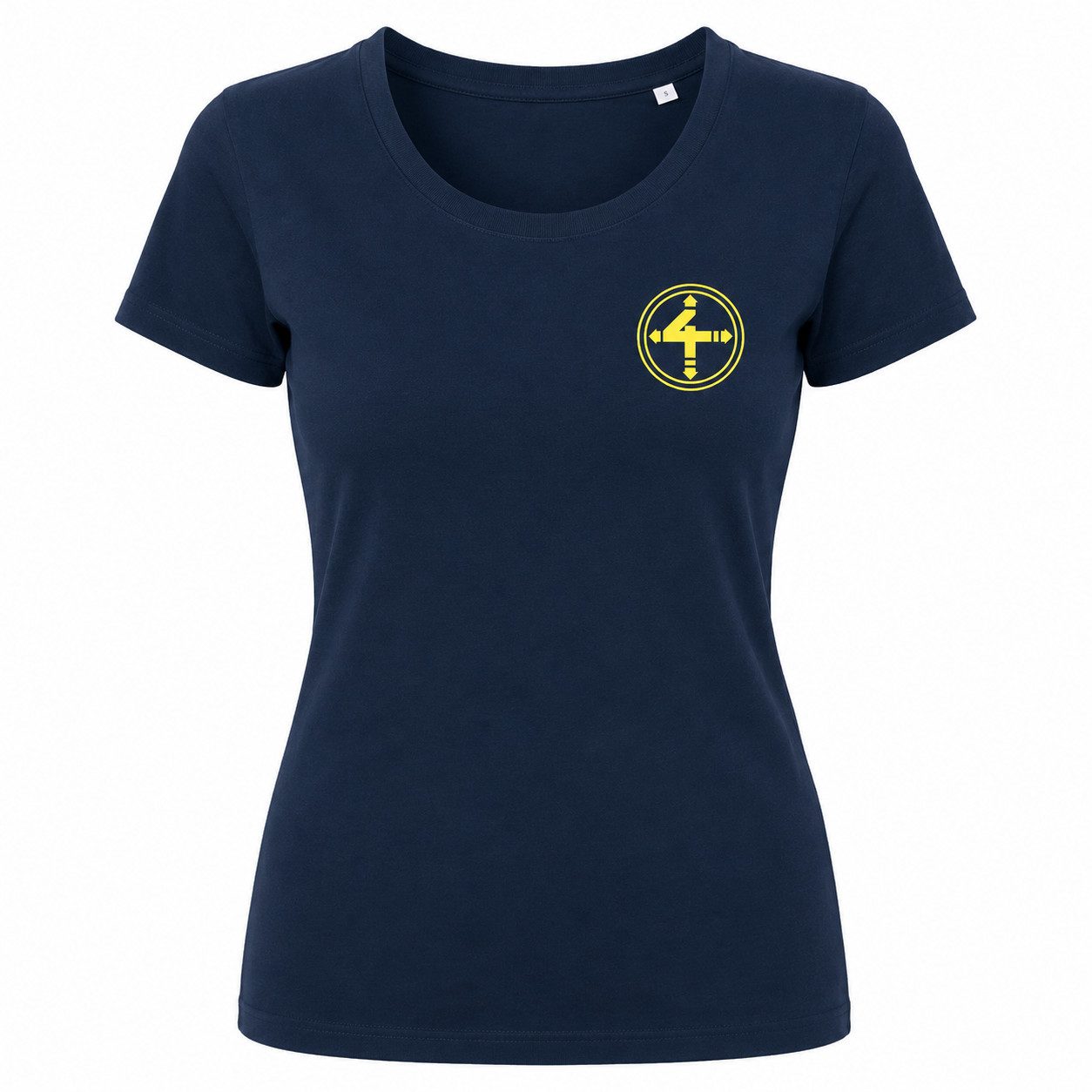 DIE FANTASTISCHEN VIER Kurzarmshirt T-Shirt ´Die Da´ 92 Girlie – Dunkelblau – Unisex tailiert in S–XL