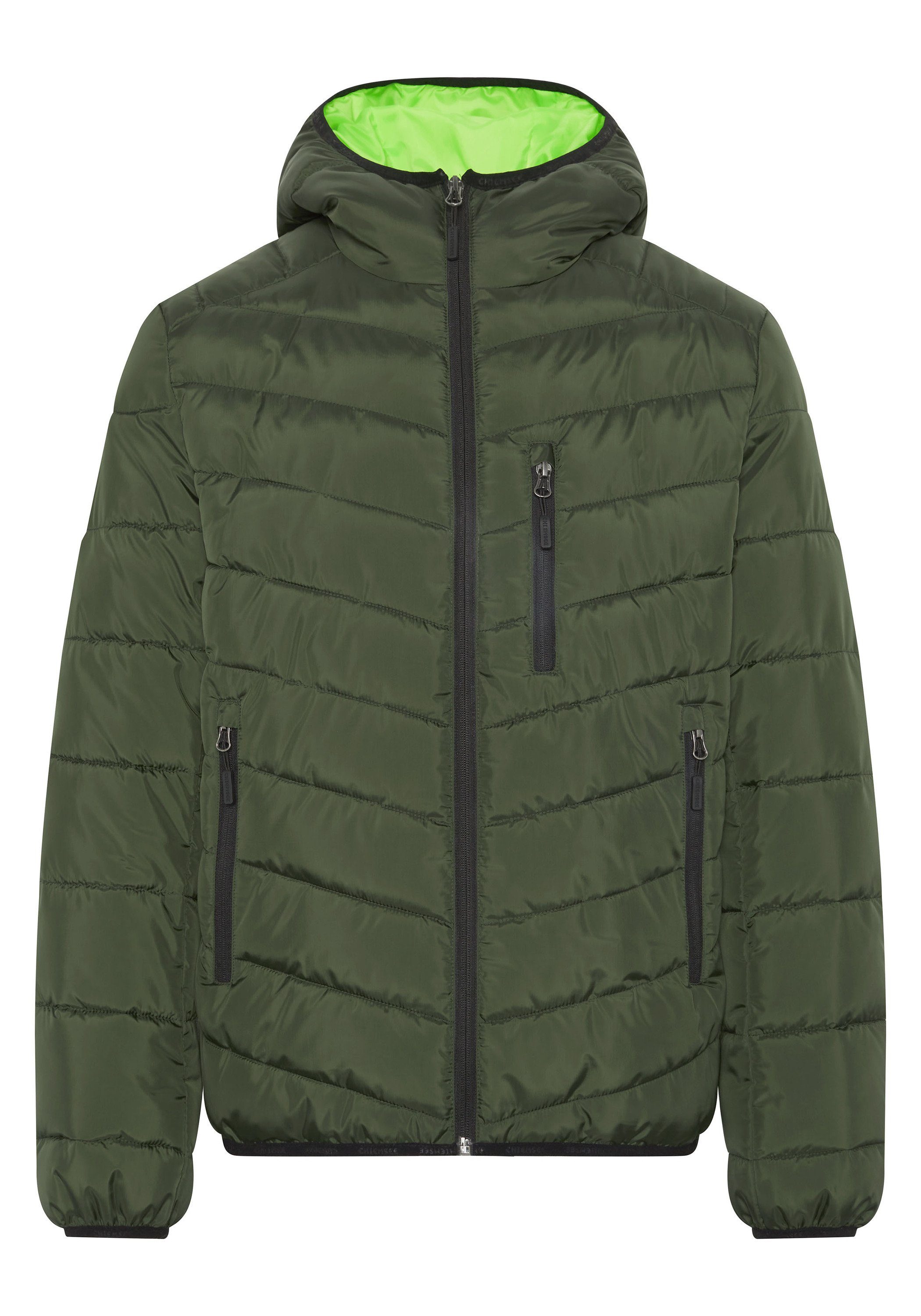 1 19-0417 Kombu mit Optik leicht Outdoorjacke Chiemsee glänzender Steppjacke Green