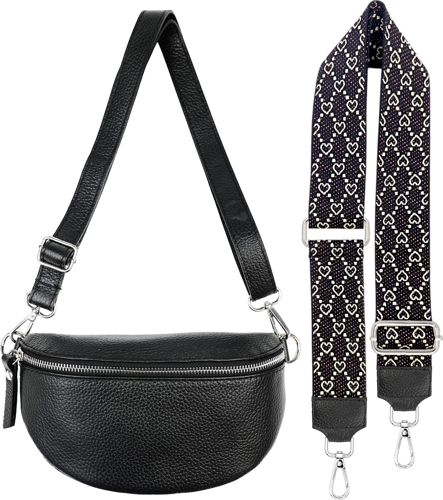 Gürteltasche Bauchtasche Damen Echtleder, Gürteltasche groß, Umhängetasche kleine
