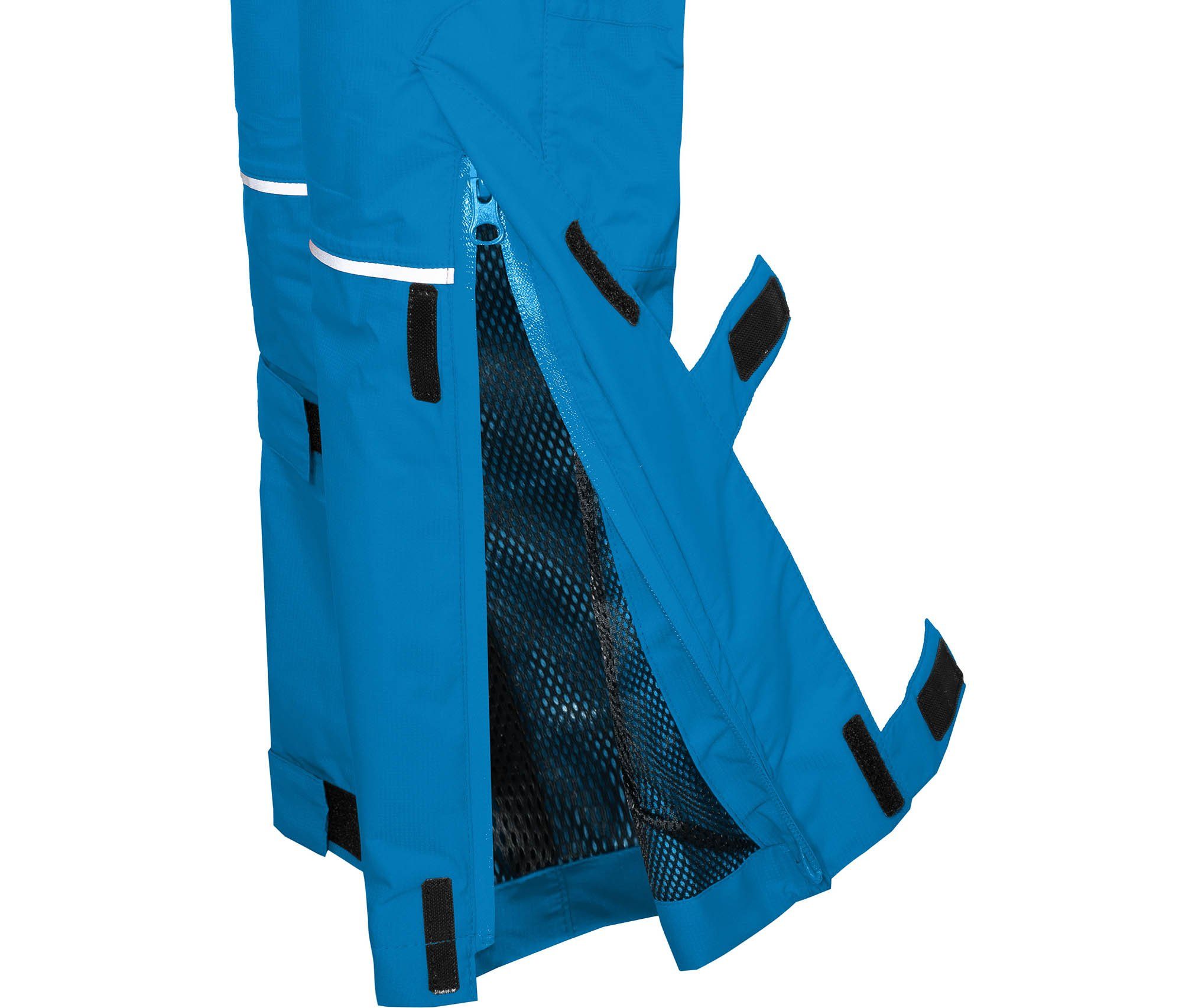 12000 mm NALLE Bund, Kinder Wassersäule, Bergson COMFORT elastischer blau Normalgrößen, (Über) Regenhose Netzfutter, Regenhose,