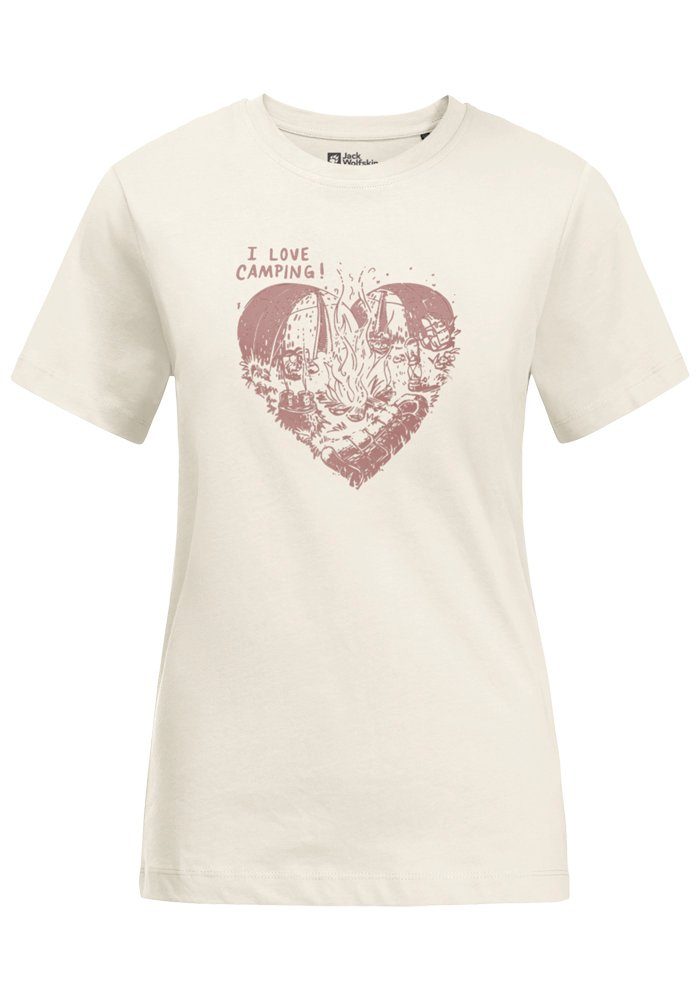 Jack Wolfskin T-Shirt CAMPING LOVE T W cotton-white