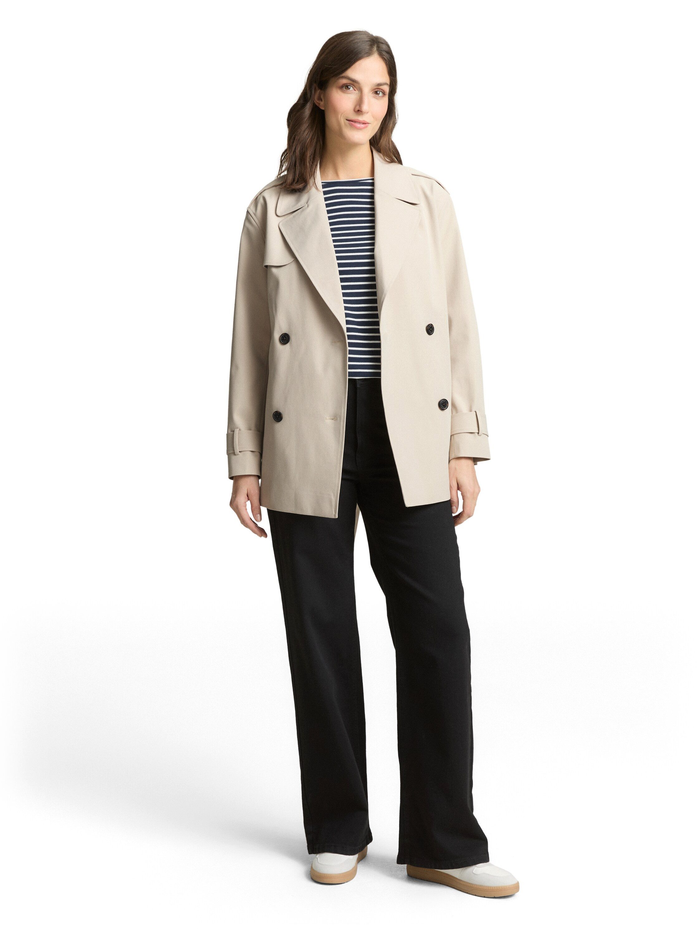 TOM TAILOR Langmantel Trenchcoat aus wasserabweisendem Material günstig online kaufen