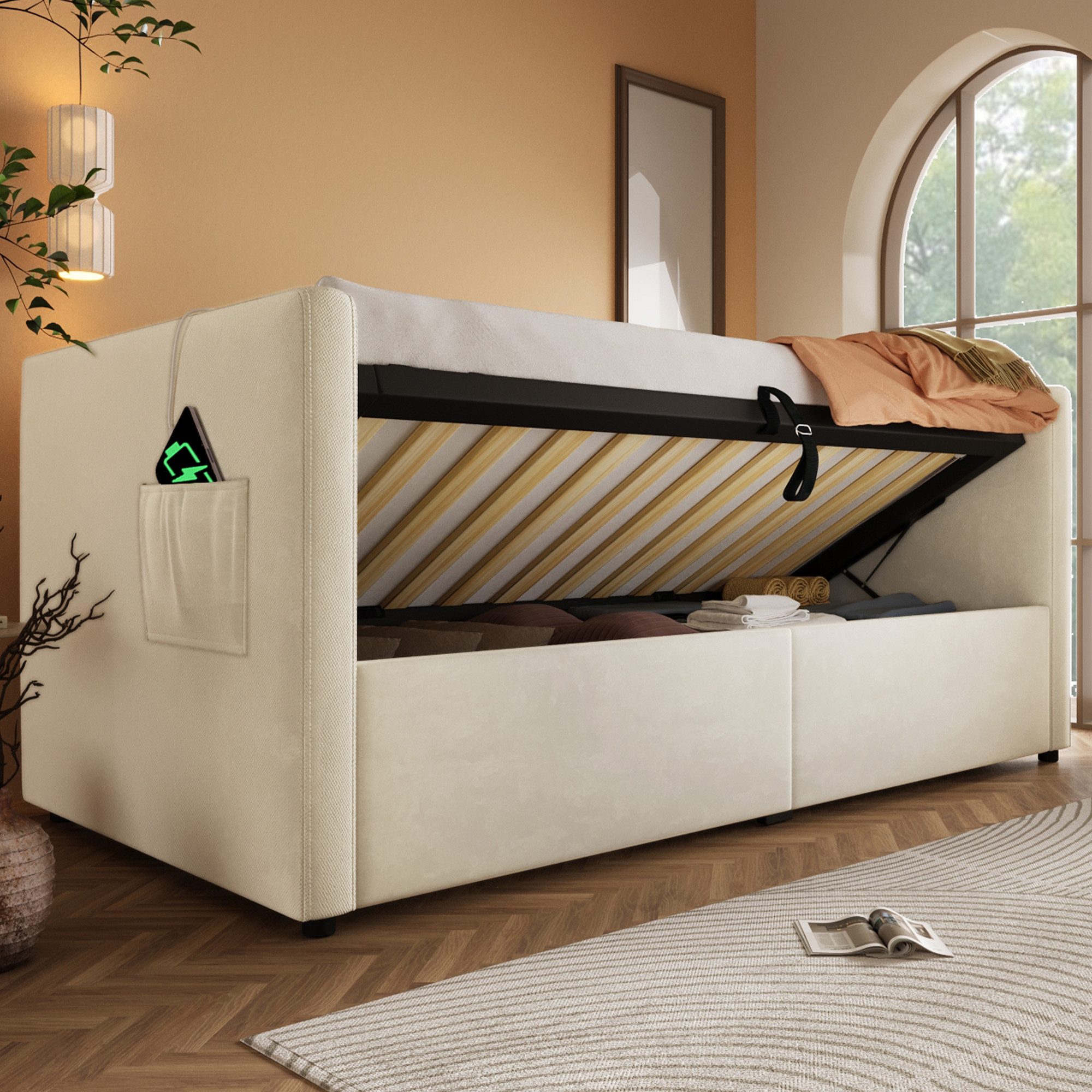 REDOM Daybett Hydraulisches Schlafsofa mit dreiseitiger günstig online kaufen