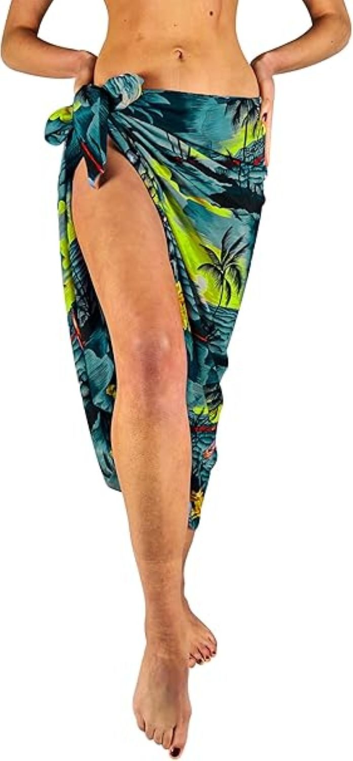 King Kameha Sarong Surf Funky Hawaii-Sarong Strand Pareo Cover-Up Damen Bikini, Pareo Cover-Up
