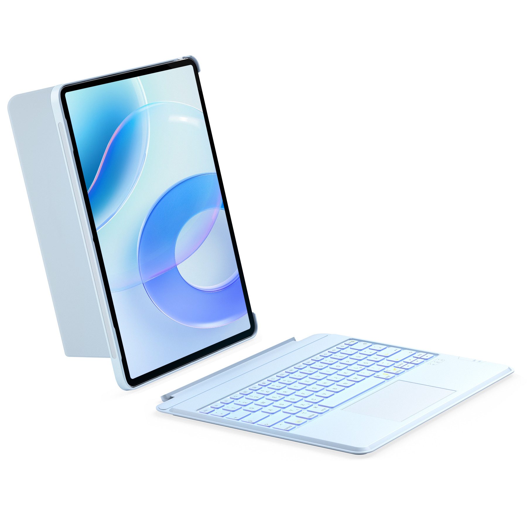 Inateck für 2025 iPad Air Pro 10.9/11/12.9/13 Zoll iPad-Tastatur (Bluetooth Tastaturhülle,Hoch-/Querformat Ständer)