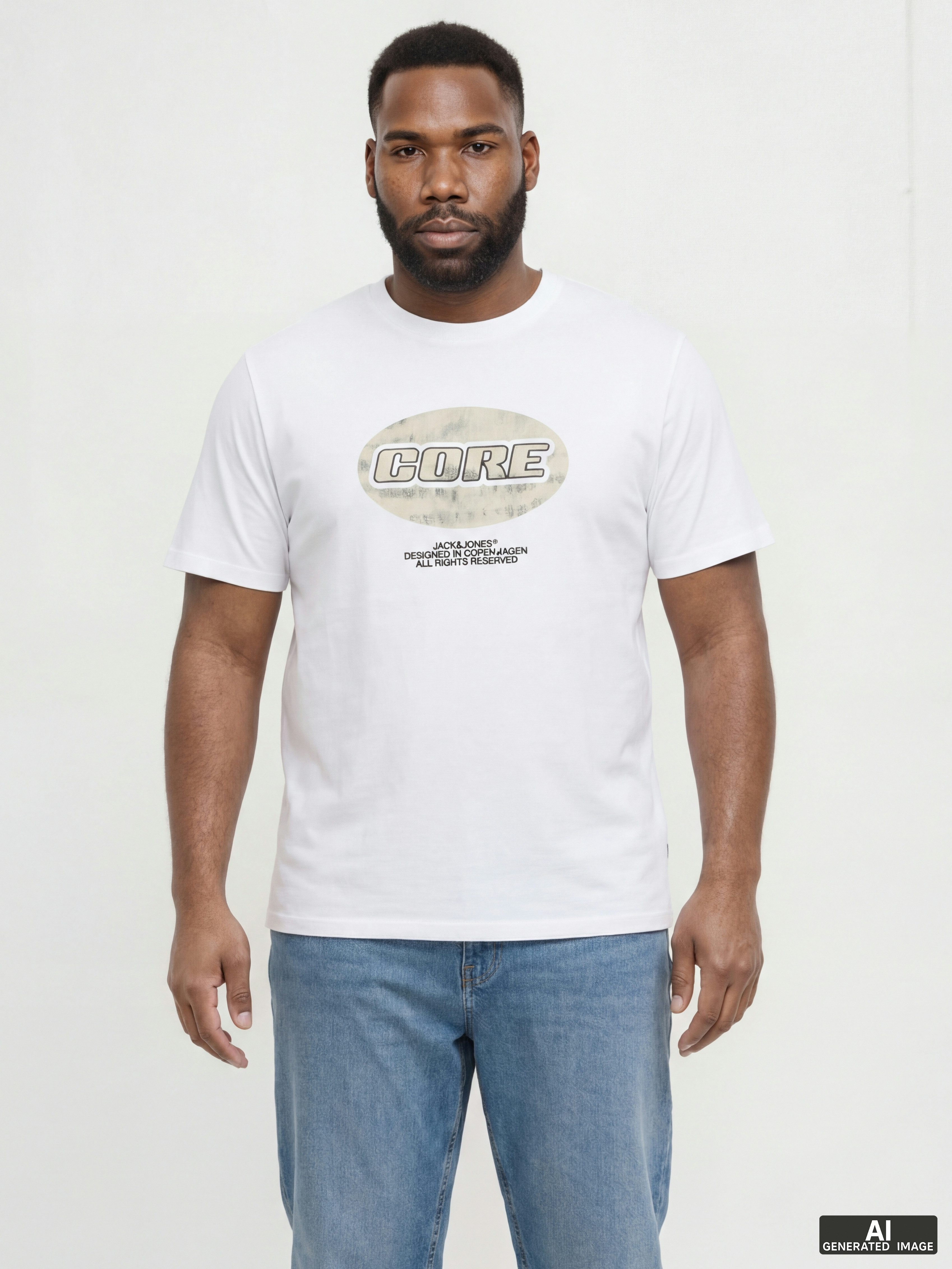 Jack & Jones PlusSize Print-Shirt JCOLIDO AOP FRONT PRINT TEE SS CRE PLS mi günstig online kaufen