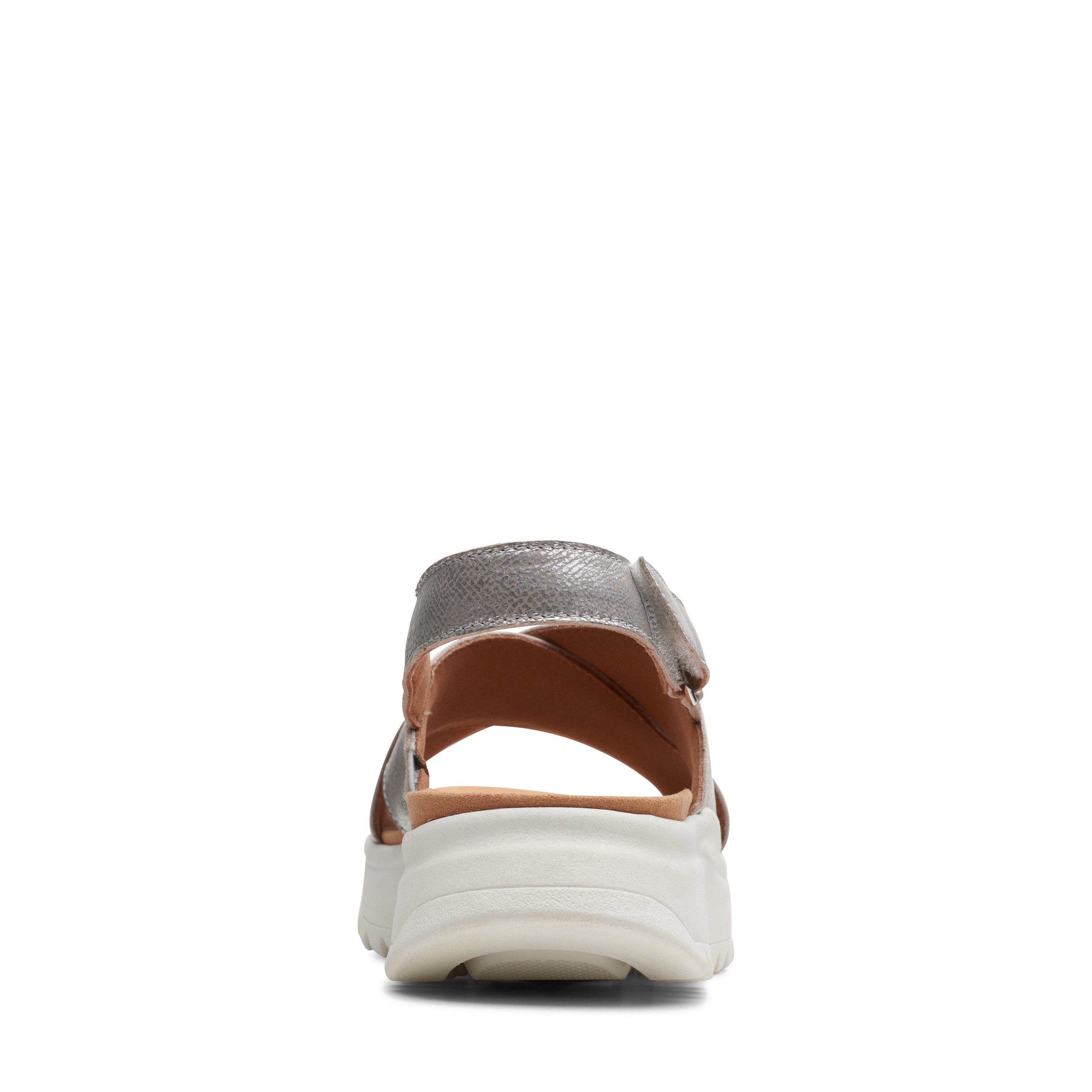Clarks DashLite Wish Sandale, Plateausandale, Klettschuh mit modischer Kreuzbandage