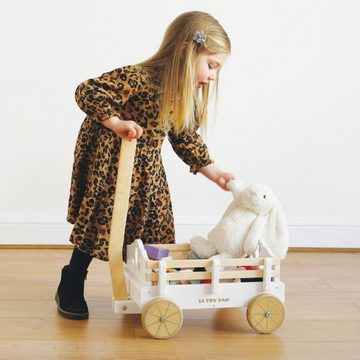 LeNoSa Puppenwagen Pull Along Bollerwagen • pädagogischer Holz-Nachziehwagen für Kinder, (1-tlg)