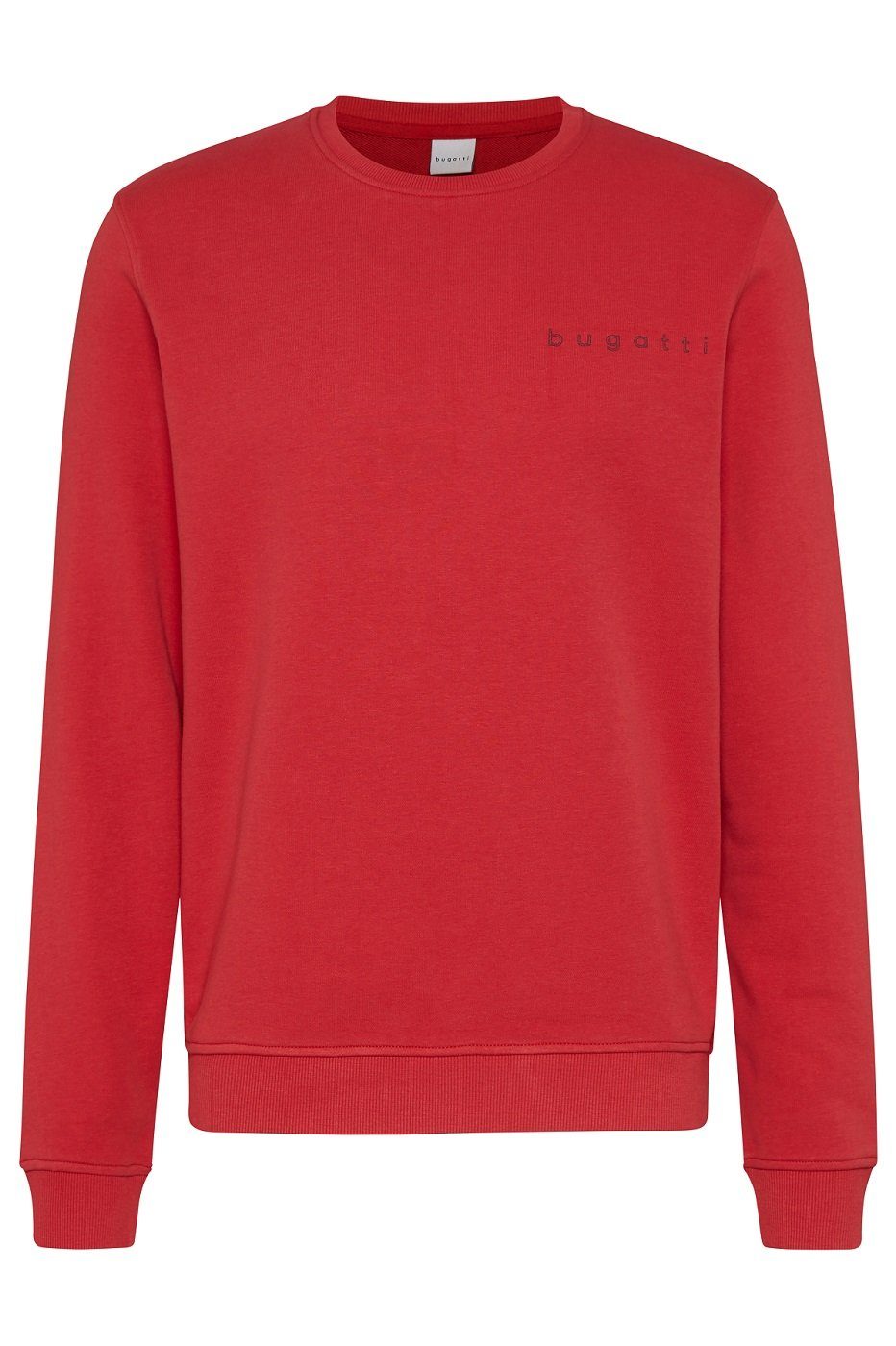 (950) Fit an bugatti Anteil Sweatshirt Hoher Modern 8650-35070 Baumwolle, hochwertiger Rot