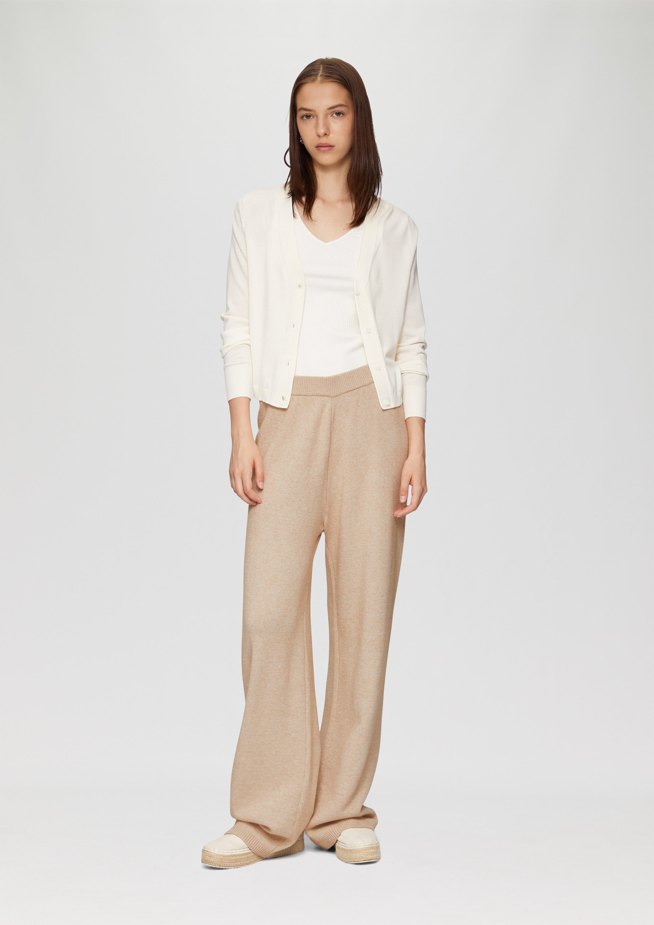 QS Chinos Hose Weiche Strickhose mit elastischem Bund