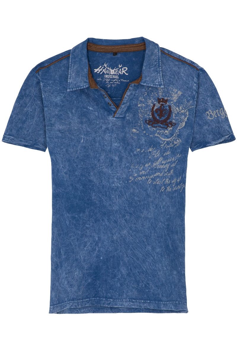 Trachtenshirt Trachtenshirt Herren - YORK - blau