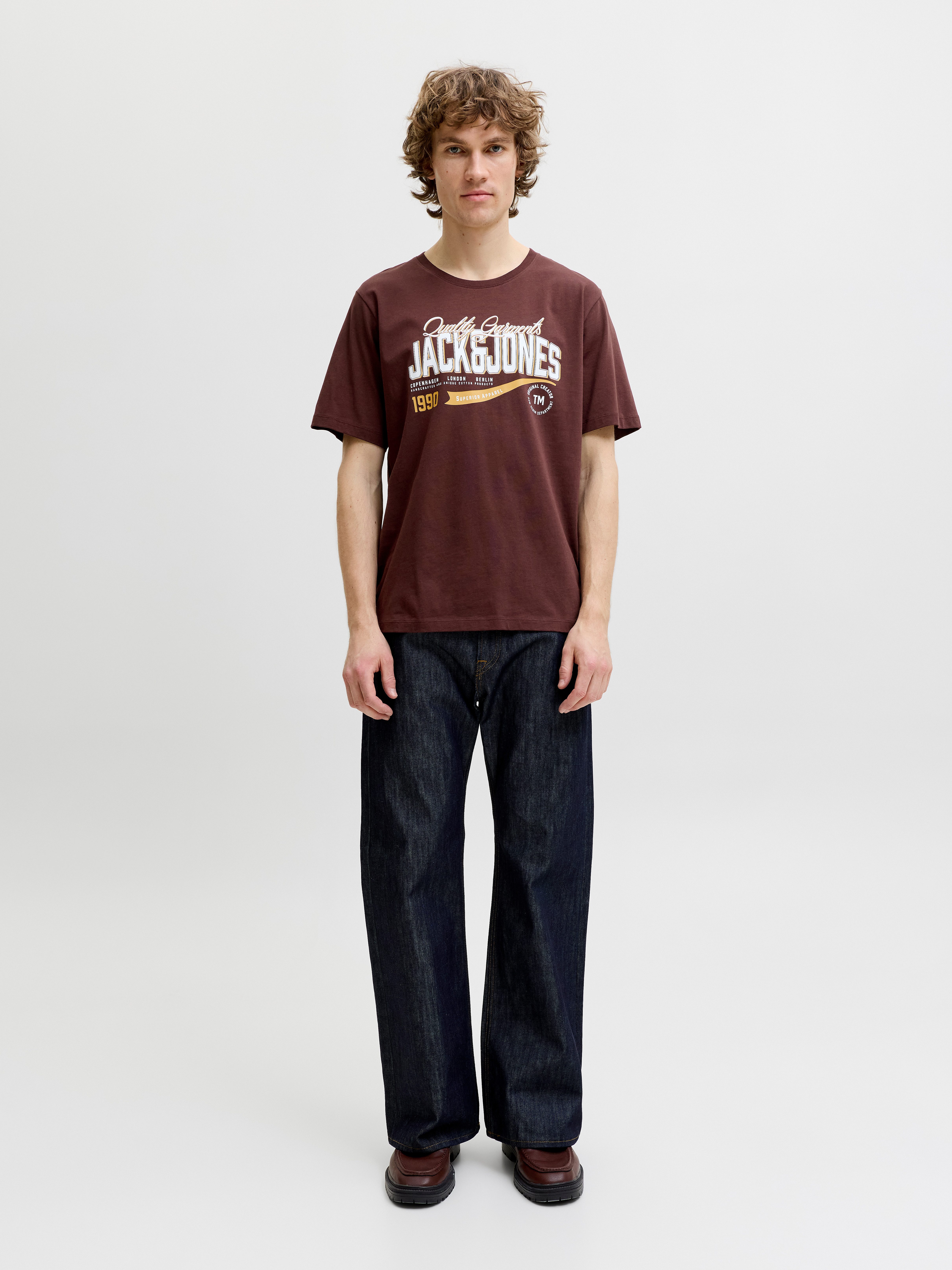 Jack & Jones T-Shirt JJELOGO TEE SS O-NECK 2 COL AW26 SN Baumwolle, regular fit