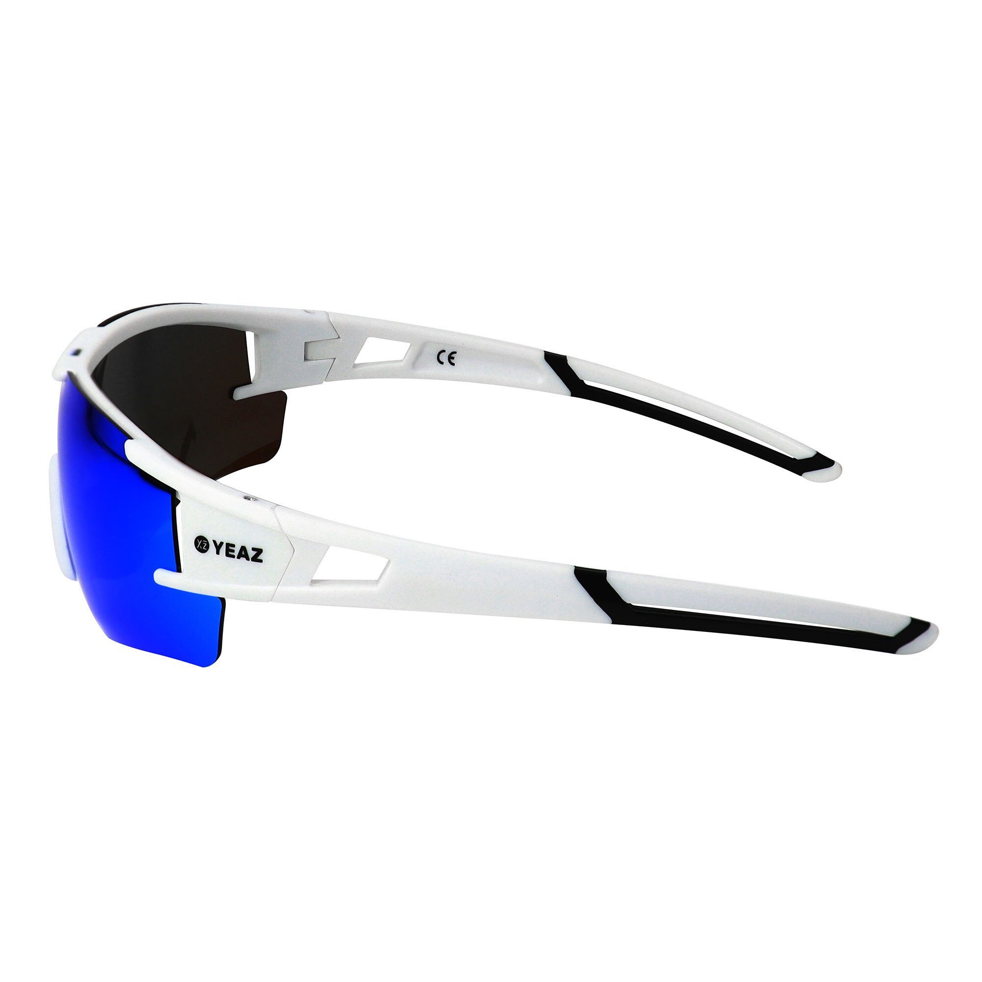 YEAZ Sportbrille SUNBLOW sport-sonnenbrille bright white/blue, Guter Schutz bei optimierter Sicht