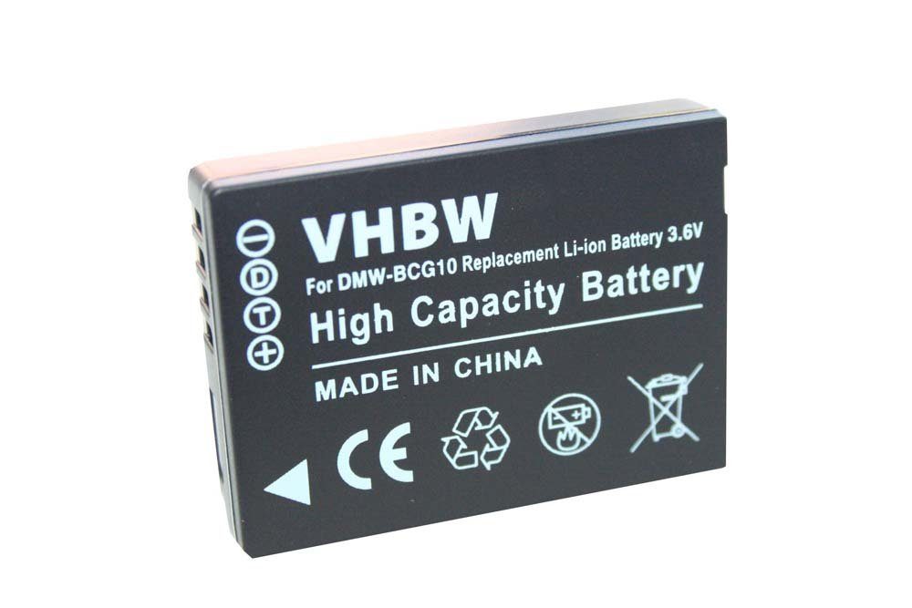 vhbw (3,6 Li-Ion für Ersatz mAh 750 V) Kamera-Akku DMW-BCG10E für DMW-BCG10, Panasonic