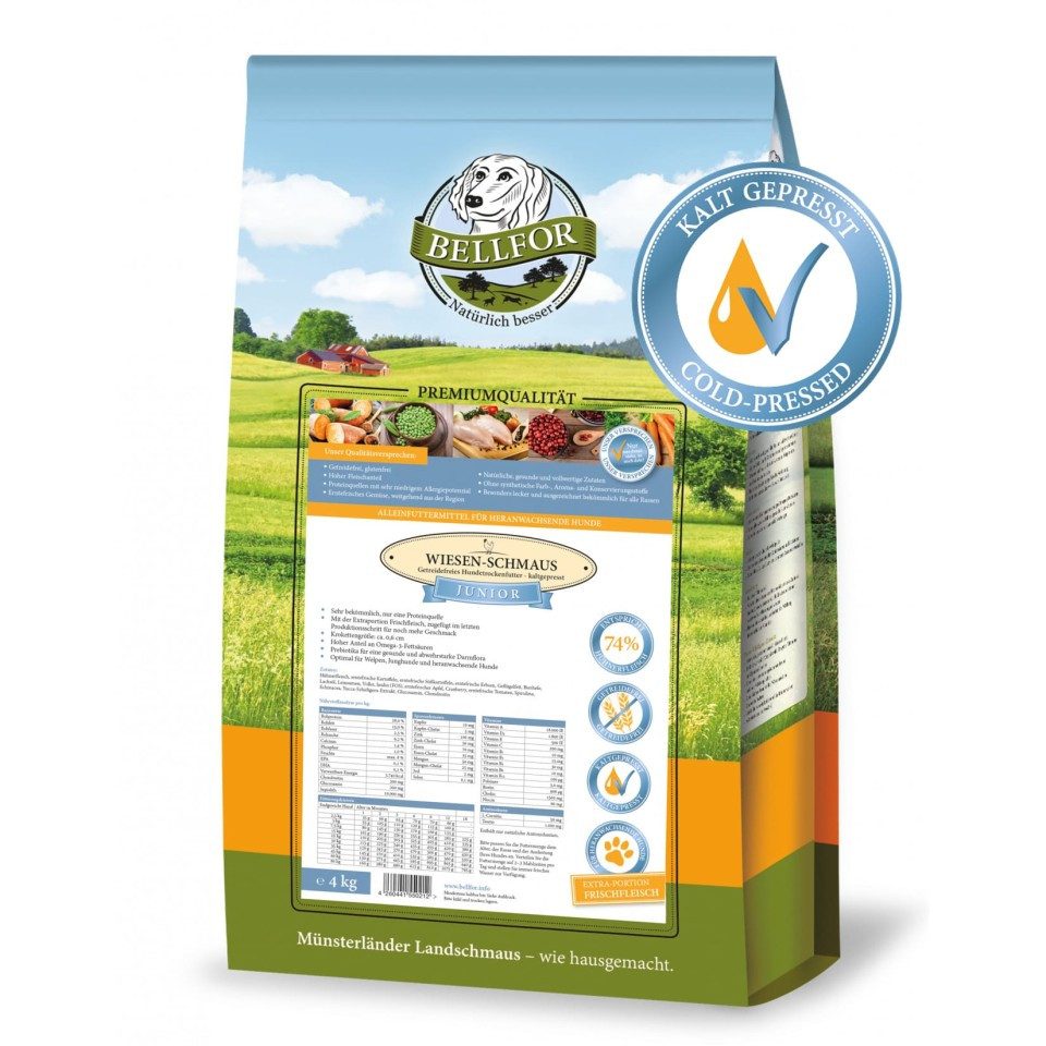 Bellfor Bellfor Trockenfutter für Welpen und Junge Hunde mit Huhn - Wiesen-Sch, für: Hunde