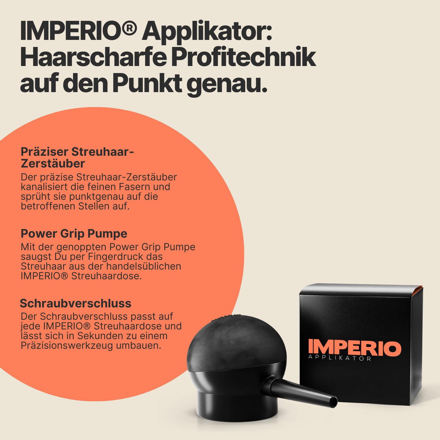 IMPERIO Haarpuder Applikator, 1-tlg.