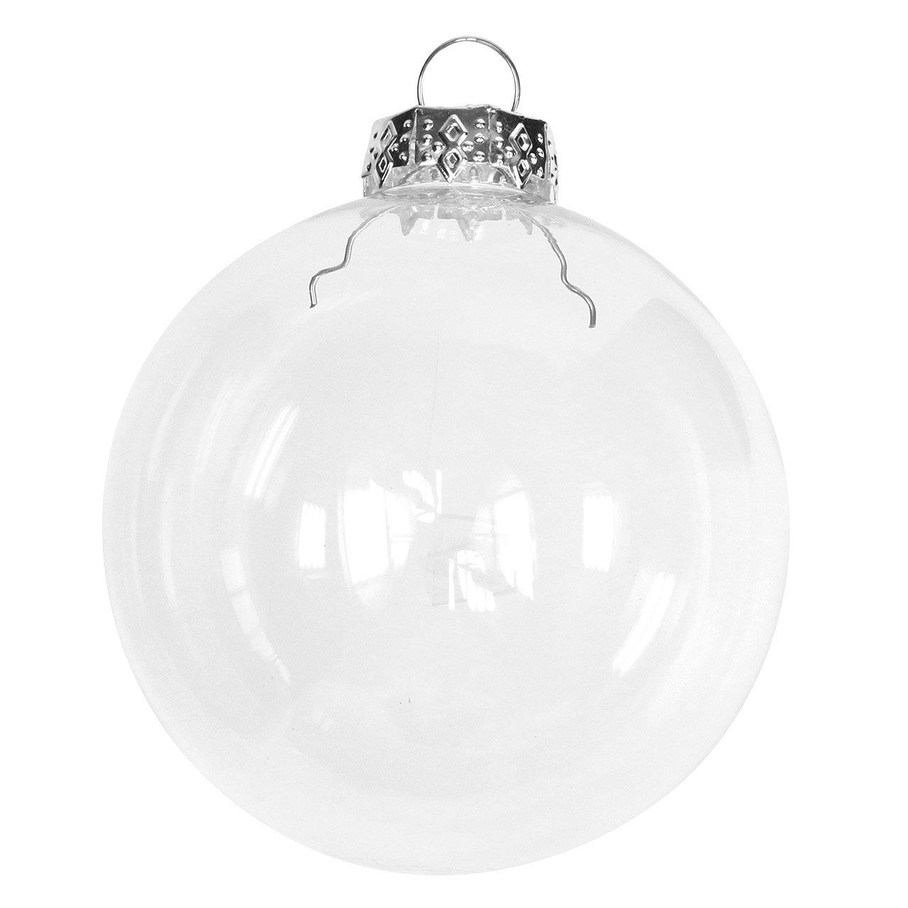 Viana Weihnachtsbaumkugel 12er Set Christbaumkugeln Glas transparent Ø7,5cm - DIY