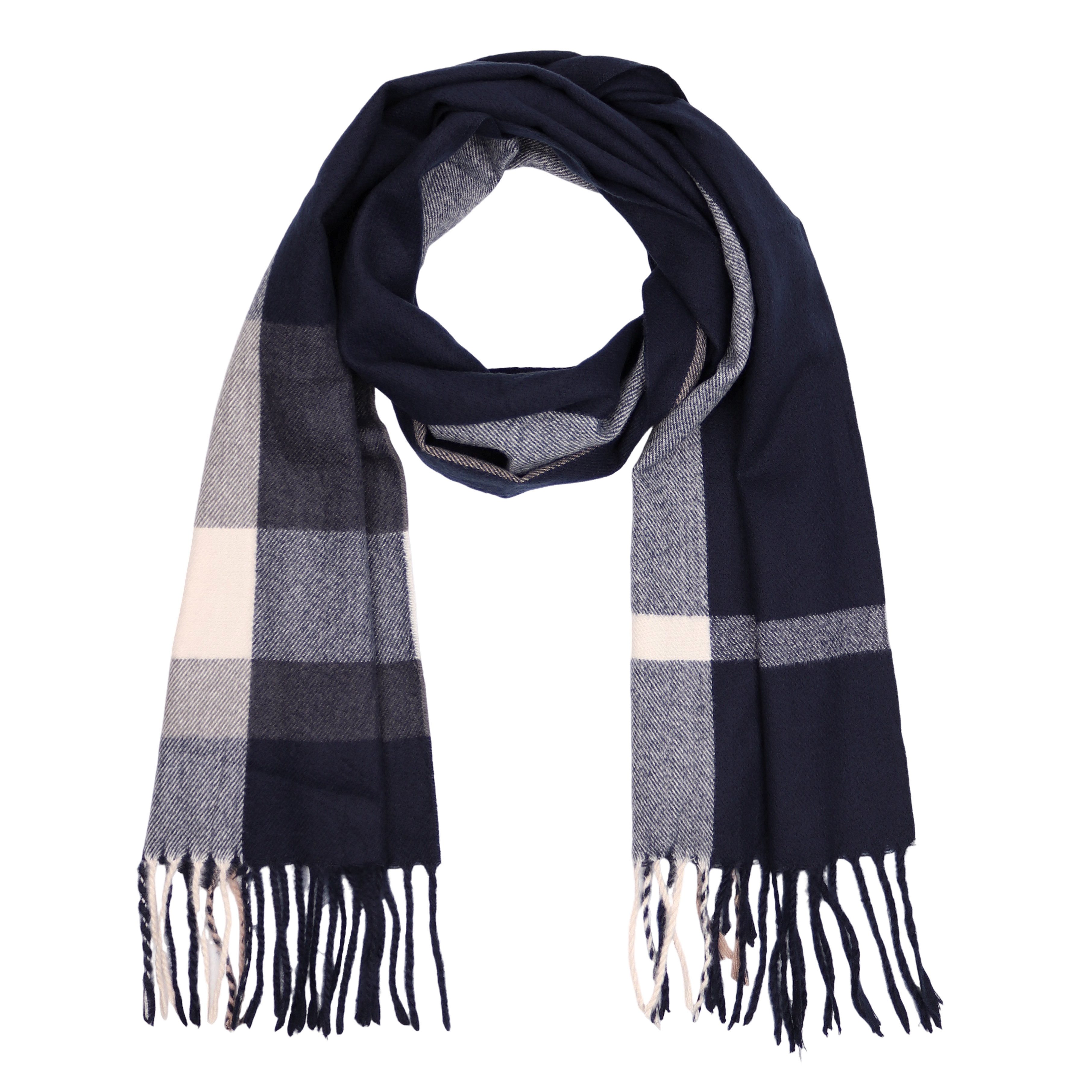MIRROSI Modeschal Herrenschal kariert 36x180 cm – weicher Schal aus 100% Viskose, (angesagtes Karomuster, Neue Kollektion Herbst/Winter 2026), Männer Halstuch ideal für Herbst und Winter